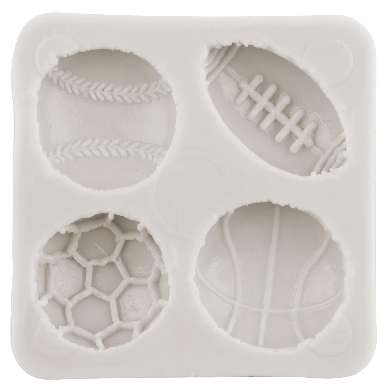 Sijiangmold Baseball Silicone Molds Bat Glove Hat Fondant Molds Basketball Football Rugby Chocolate Mold For Cake Decorating Cup