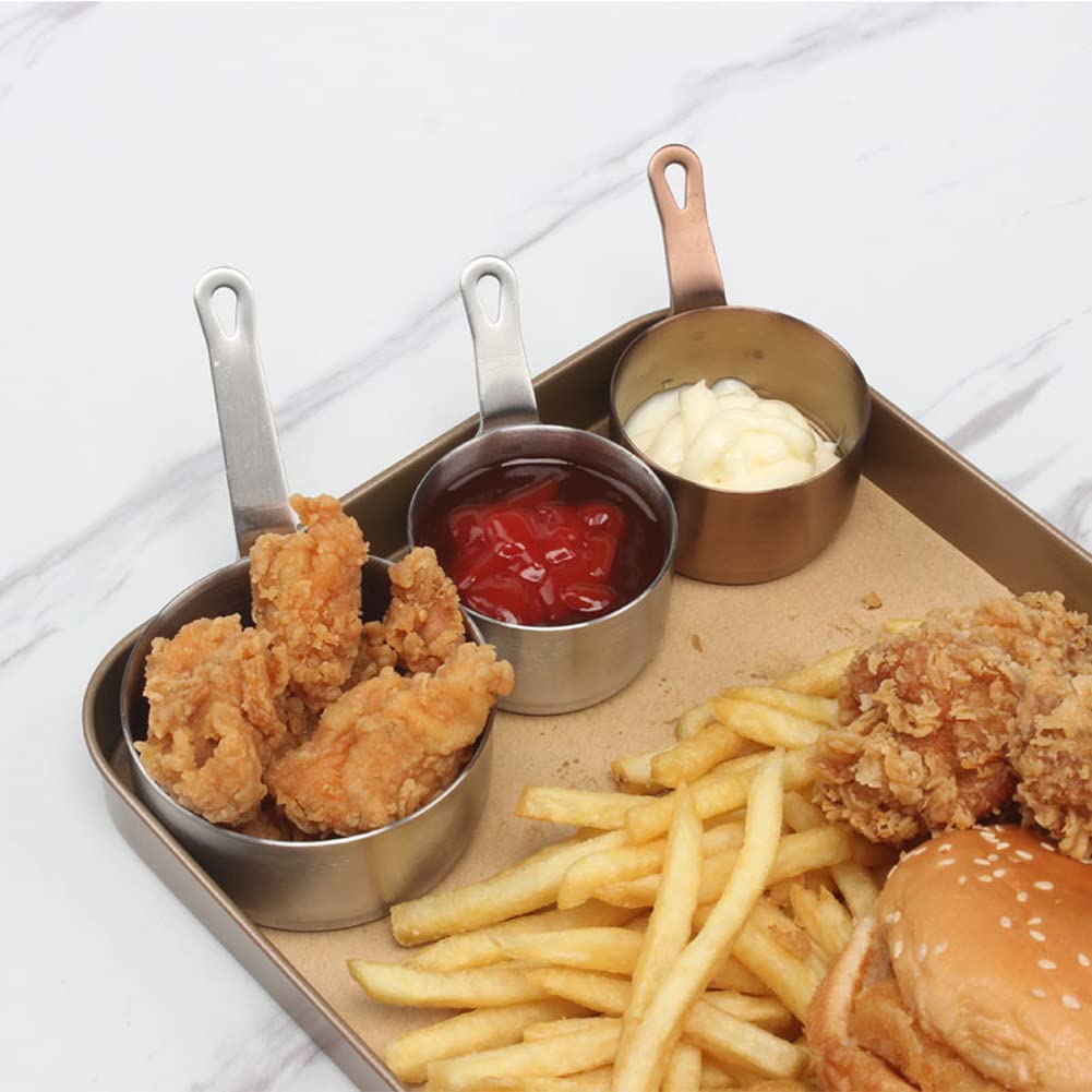 Elvaesther Handle Sauce Pan, Mini Sauce Pan With Hanging Hole, Handle Sauce Pot Multi-Purpose Corrosion-Resistant 304 Stainless