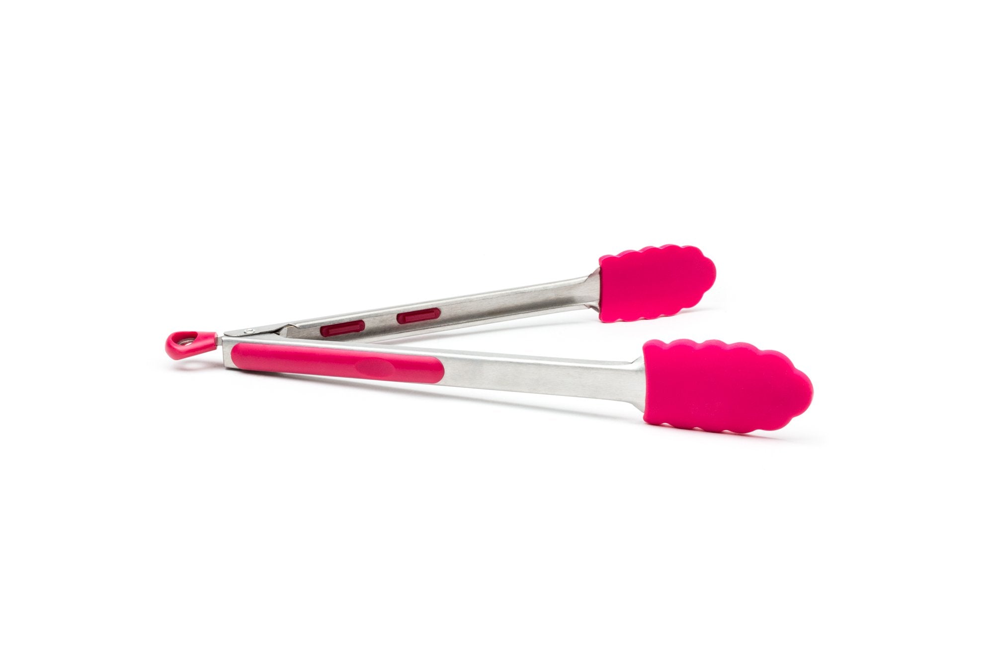 Fox Run Locking Tongs, 1.75 X 2.5 X 13.75 Inches, Pink