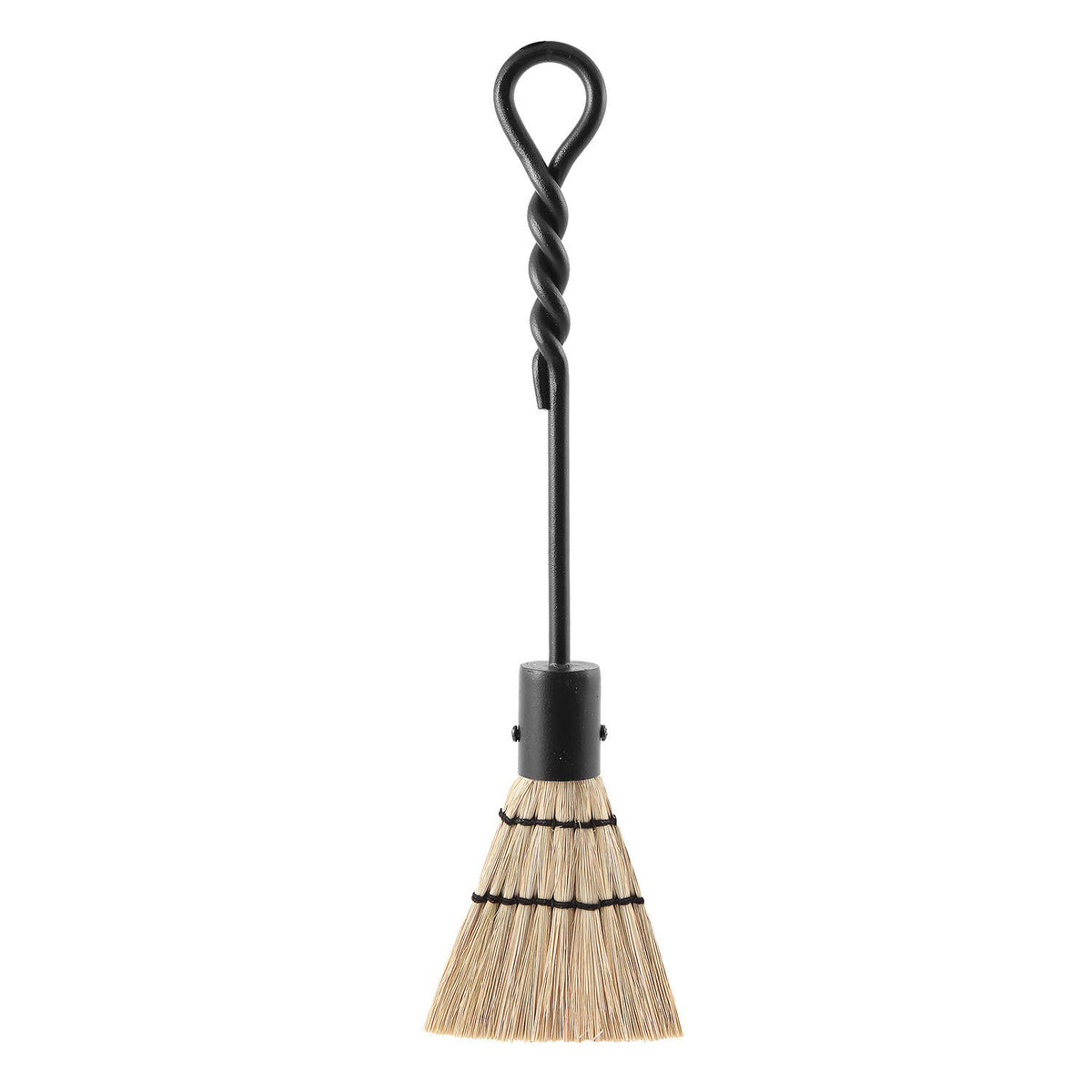 Minuteman International Rope Handle Single, Mini Brush Fireplace Tool, Mini 18-In, Black