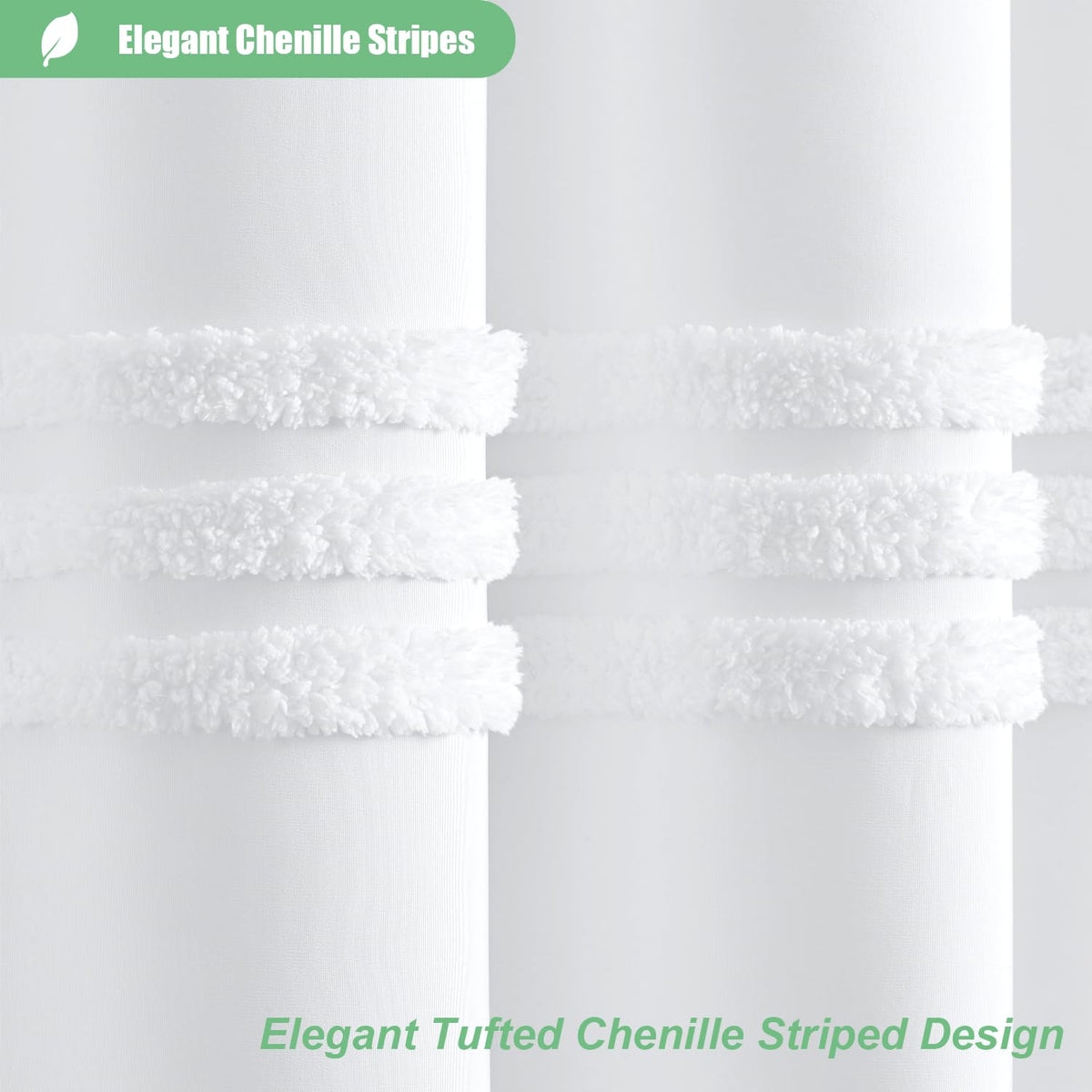 Dynamene Extra Long Shower Curtains - 72 X 84 Inches Long Textured Tuf ...