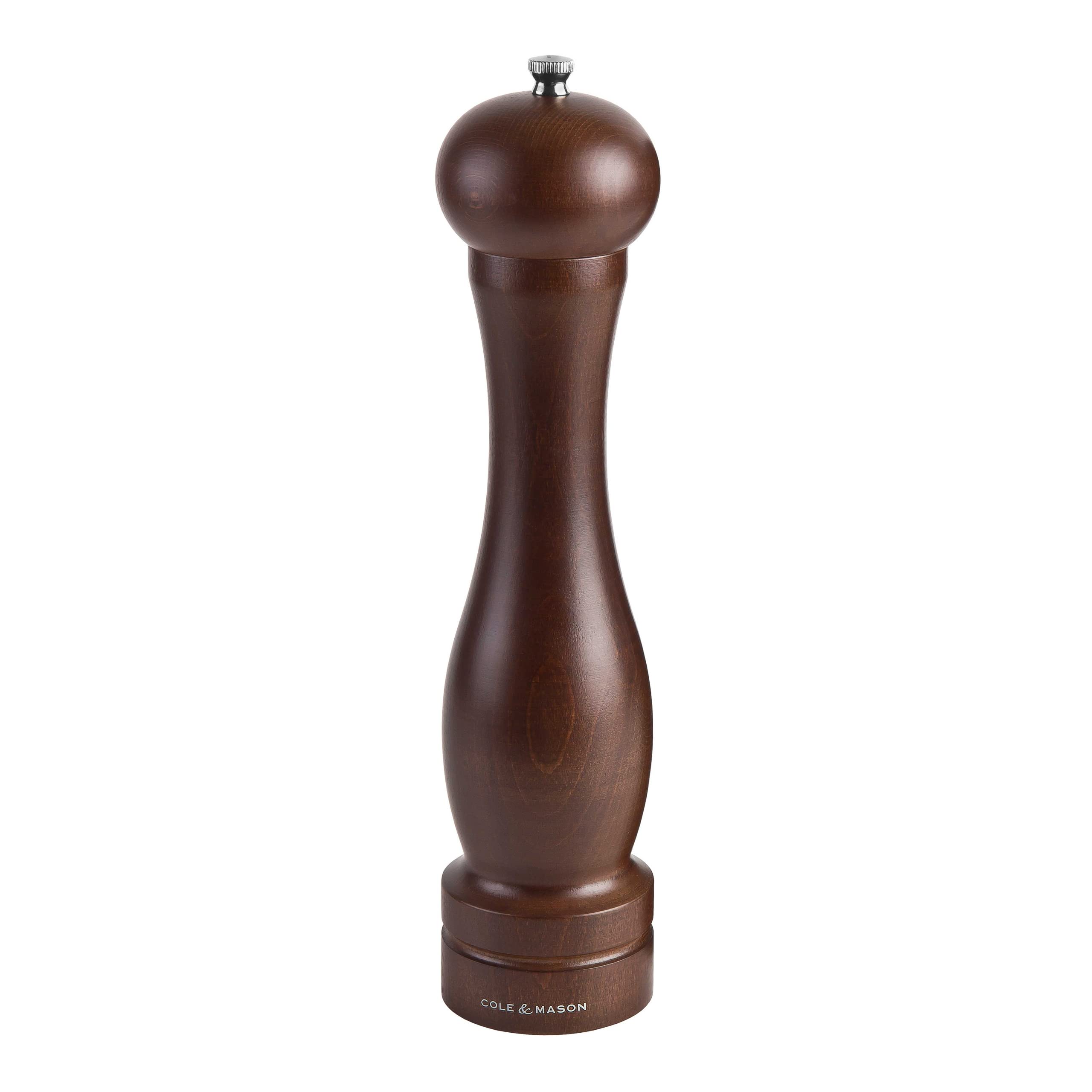Cole & Mason 12.5-Inch Forest Capstan Pepper Mill - Adjustable Pepper Grinder - Refillable Spice Tools - Hand Wash Kitchen Tools