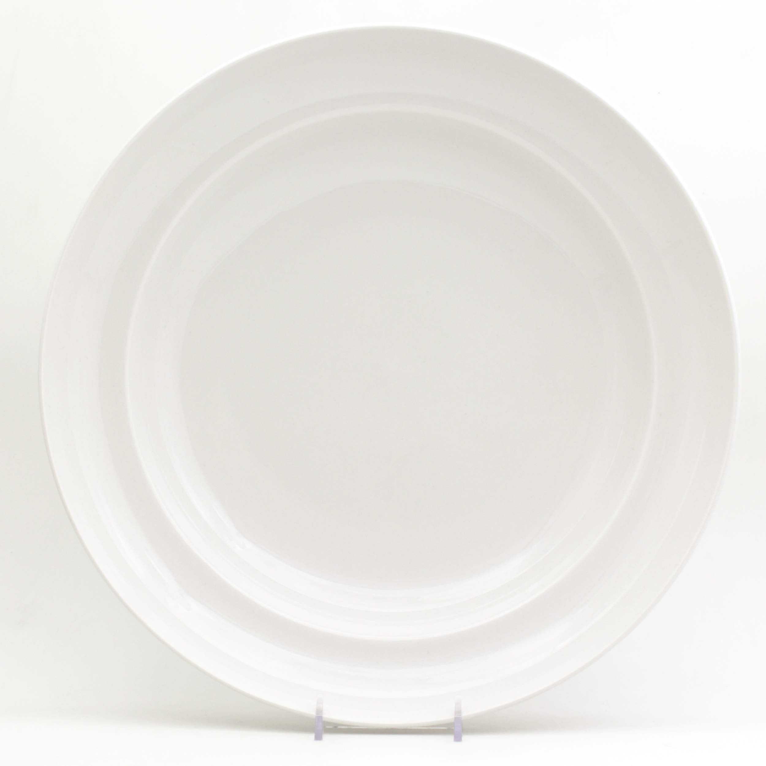 Euro Ceramica Essential Collection Porcelain Entertaining Dinnerware and Serveware, Large Serving Bowl, Inverted Rim Design, Cla