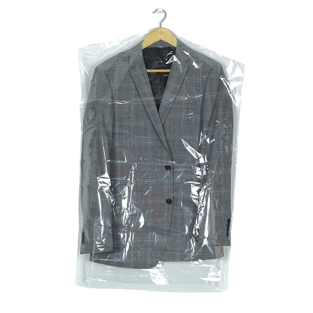 Rintati 50 Pack 35.4Inch Plastic Clear Dry Cleaning Hanging Lightweight Garment Clothes Cover Protector Bags For Closet Clothes