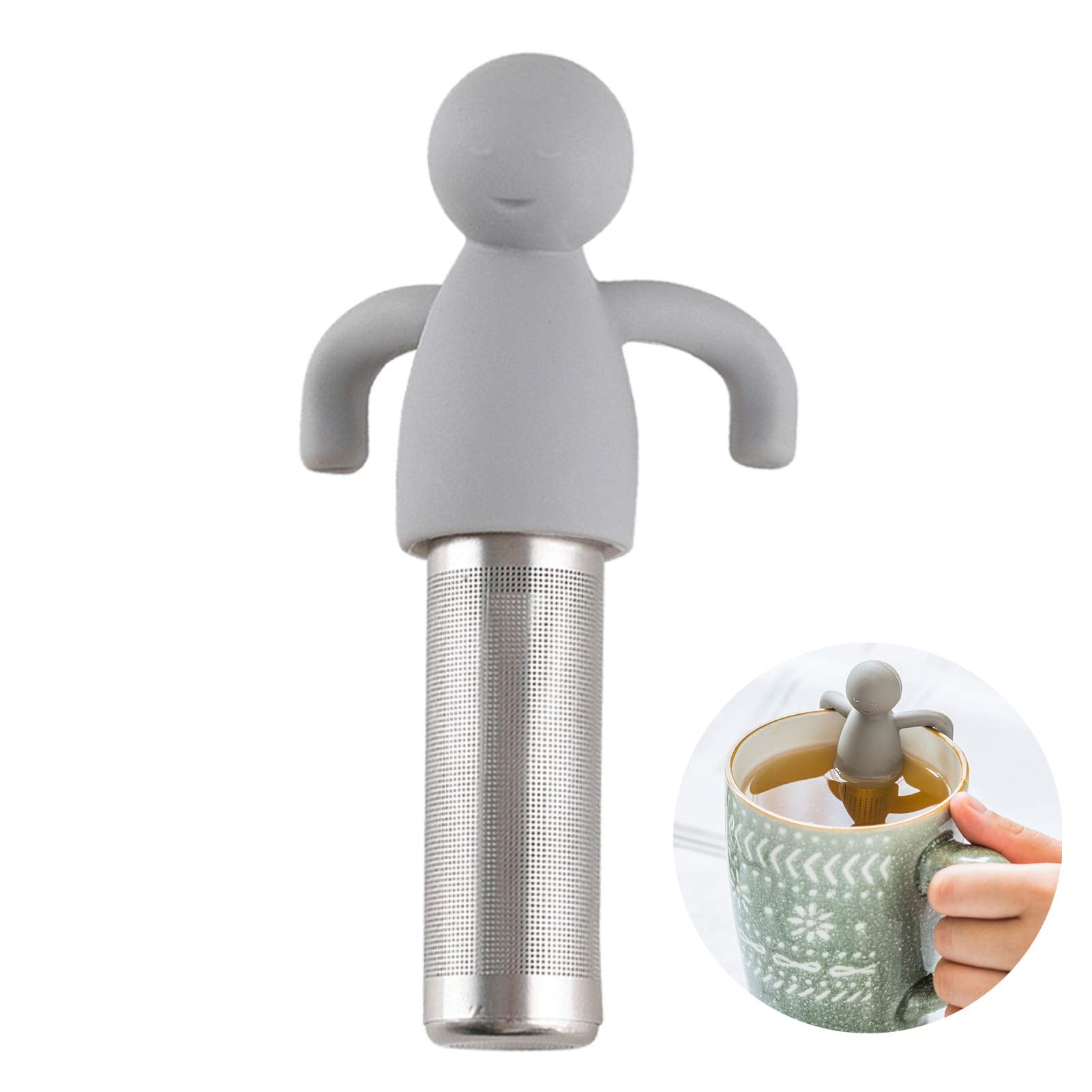 Leden Tea Infuser For Loose Leaf Tea Cute Tea Strainer Ball Stainless Steel Extra Fine Mesh Tea Steeper Filter For Cup Mug Silic