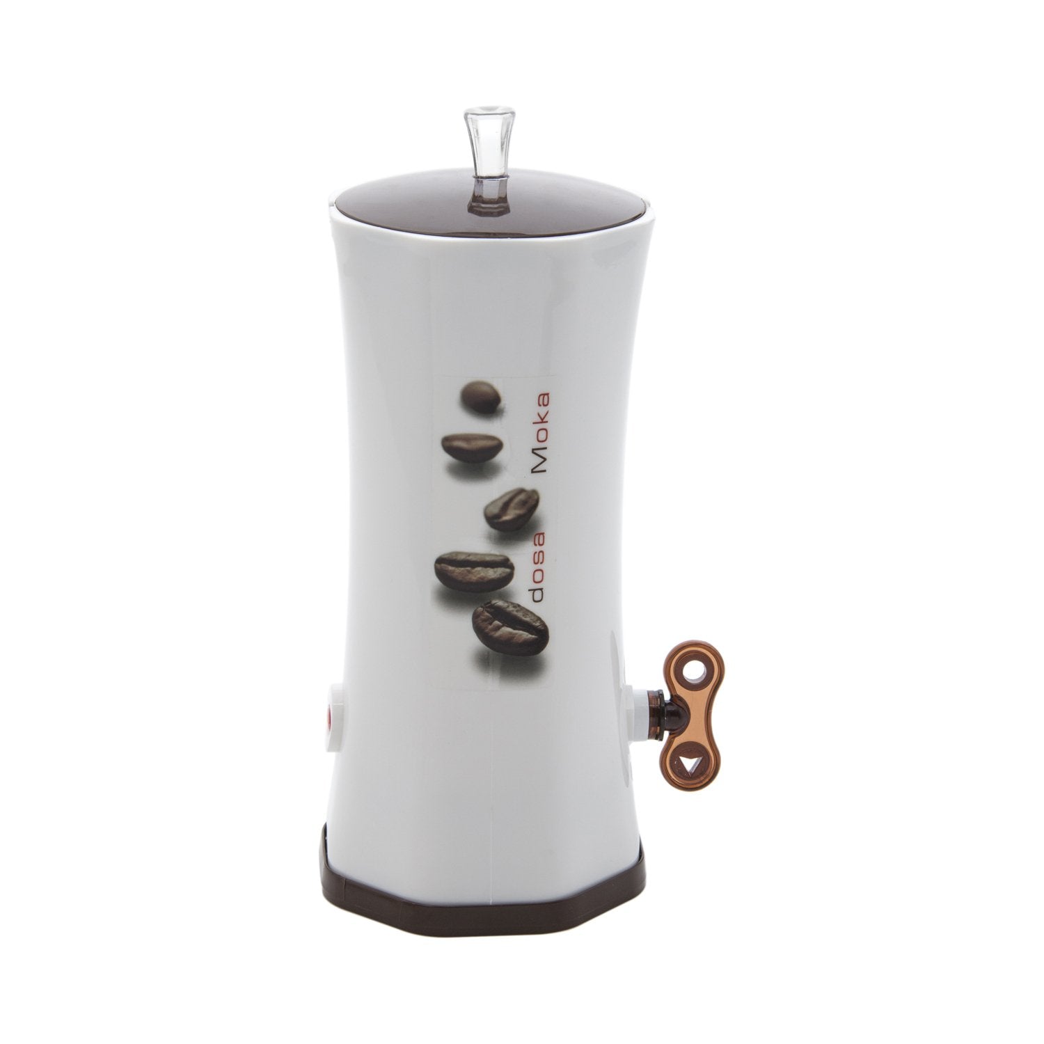 Snips Dosa Moka Espresso Coffee Grounds Plastic Dispensing Machine, White/Brown