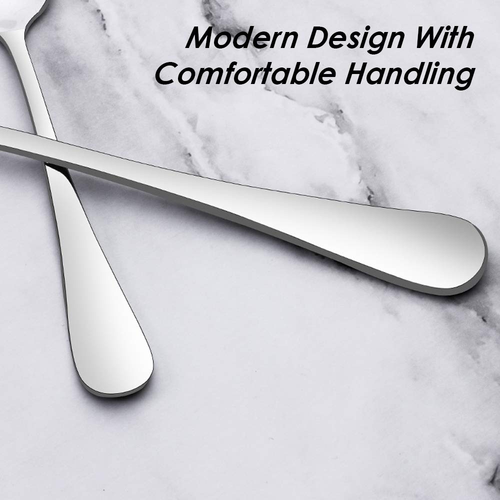 Set of 12  Stainless Steel Dinner Forks and Spoons  findTop Heavy-duty Forks (8 Inch) and Spoons (7 Inch) Cutlery Set