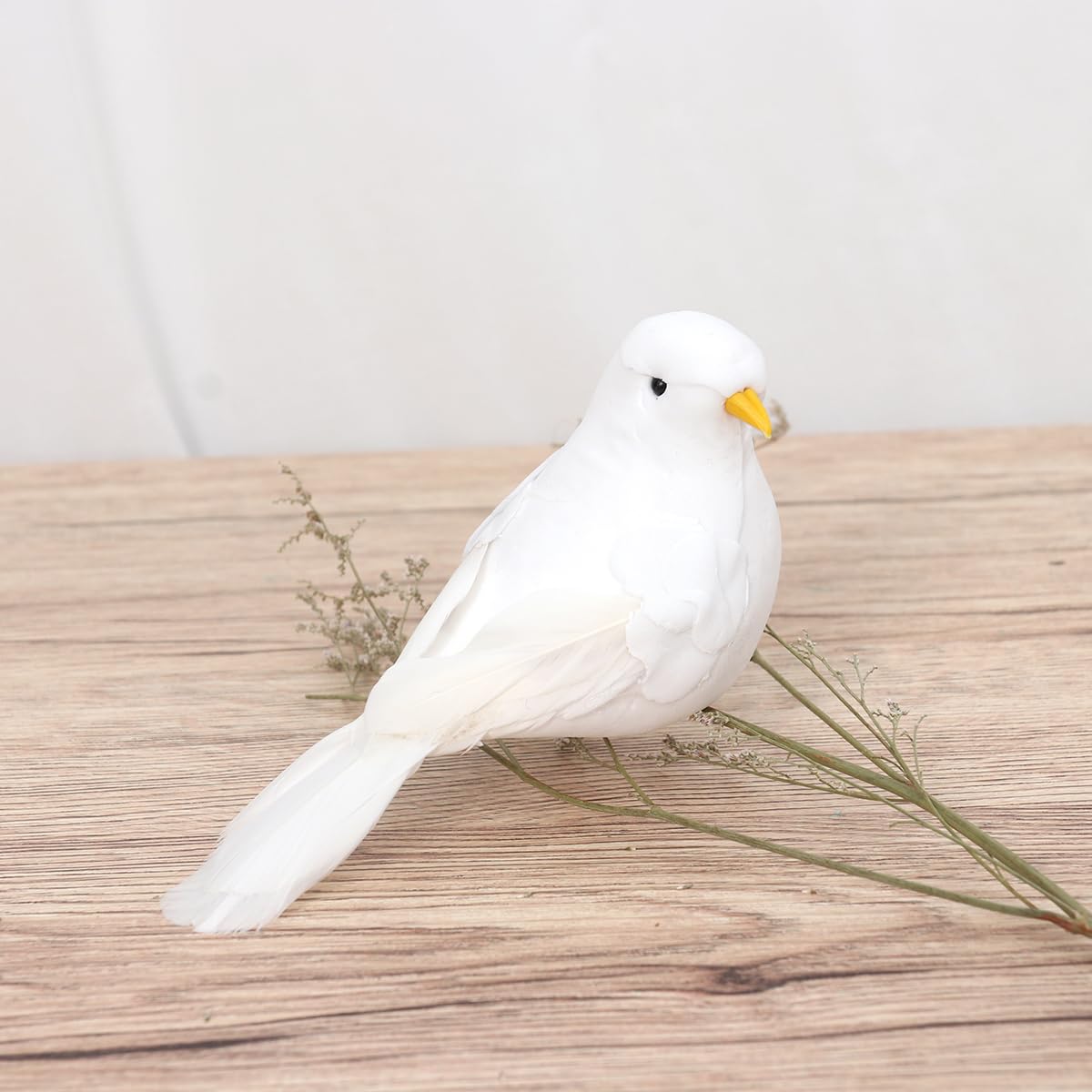 BESPORTBLE 2pcs White Christmas Birds Artificial Peace Dove Ornament Christmas Bird Ornaments with Clips Tree Ornament Decoratio