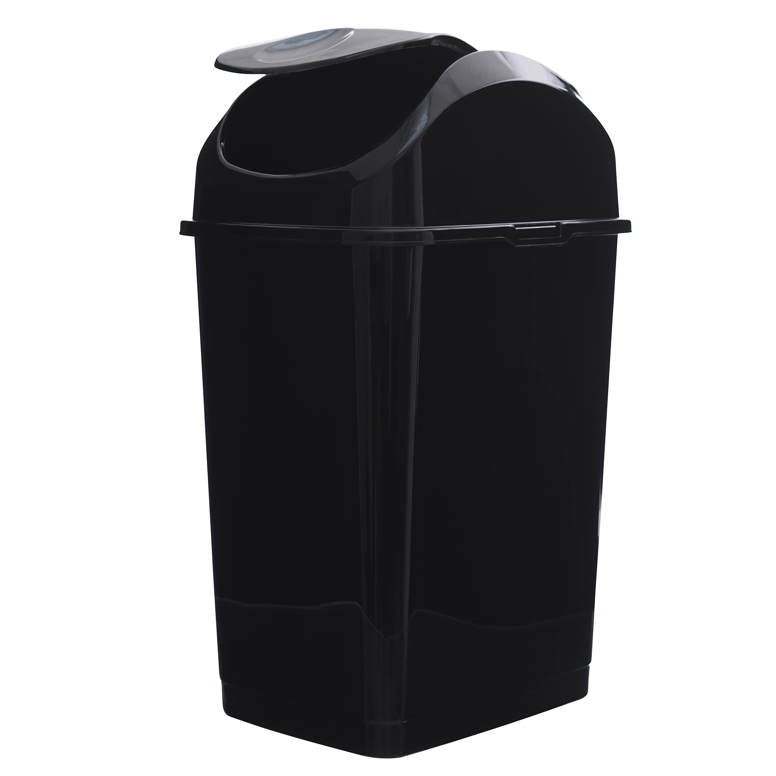 Superio Mini Desktop Trash Can With Swing Top Lid Portable Plastic Garbage Can For Countertop, Desktop, Make Up Vanity, Bathroom