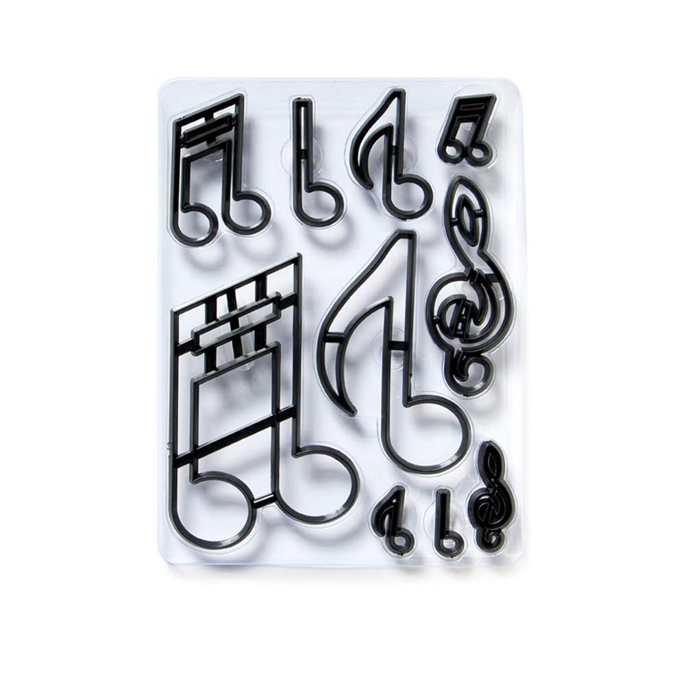 Music Fondant Cutters, Airlxf 10Pcs Wedding Cookie Cutter Set For Anniversary/Bridal/Engagement Cake Decorating Sugarcraft Cutti