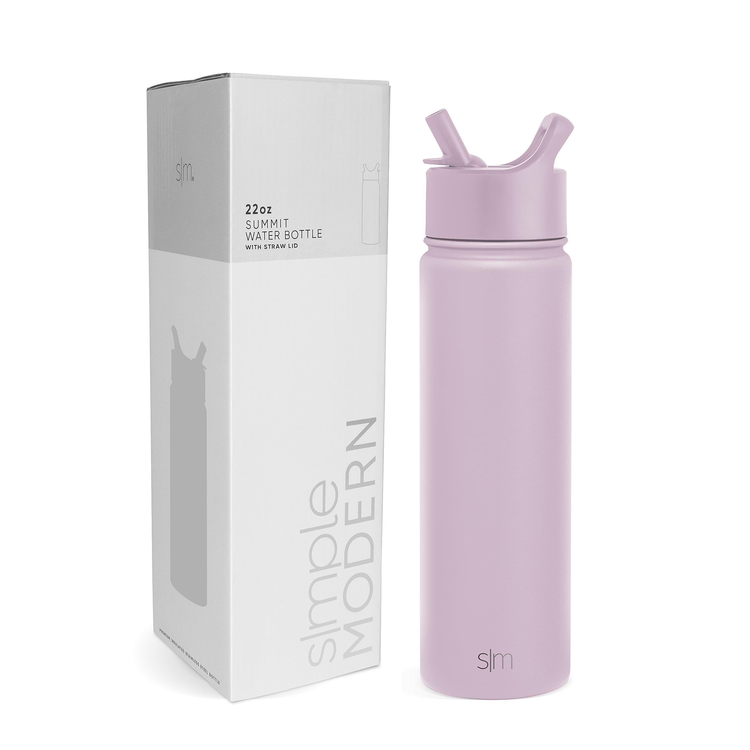 Simple Modern Water Bottle With Straw Lid Vacuum Insulated Stainless Steel Metal Thermos Bottles | Reusable Leak Proof Bpa-Free