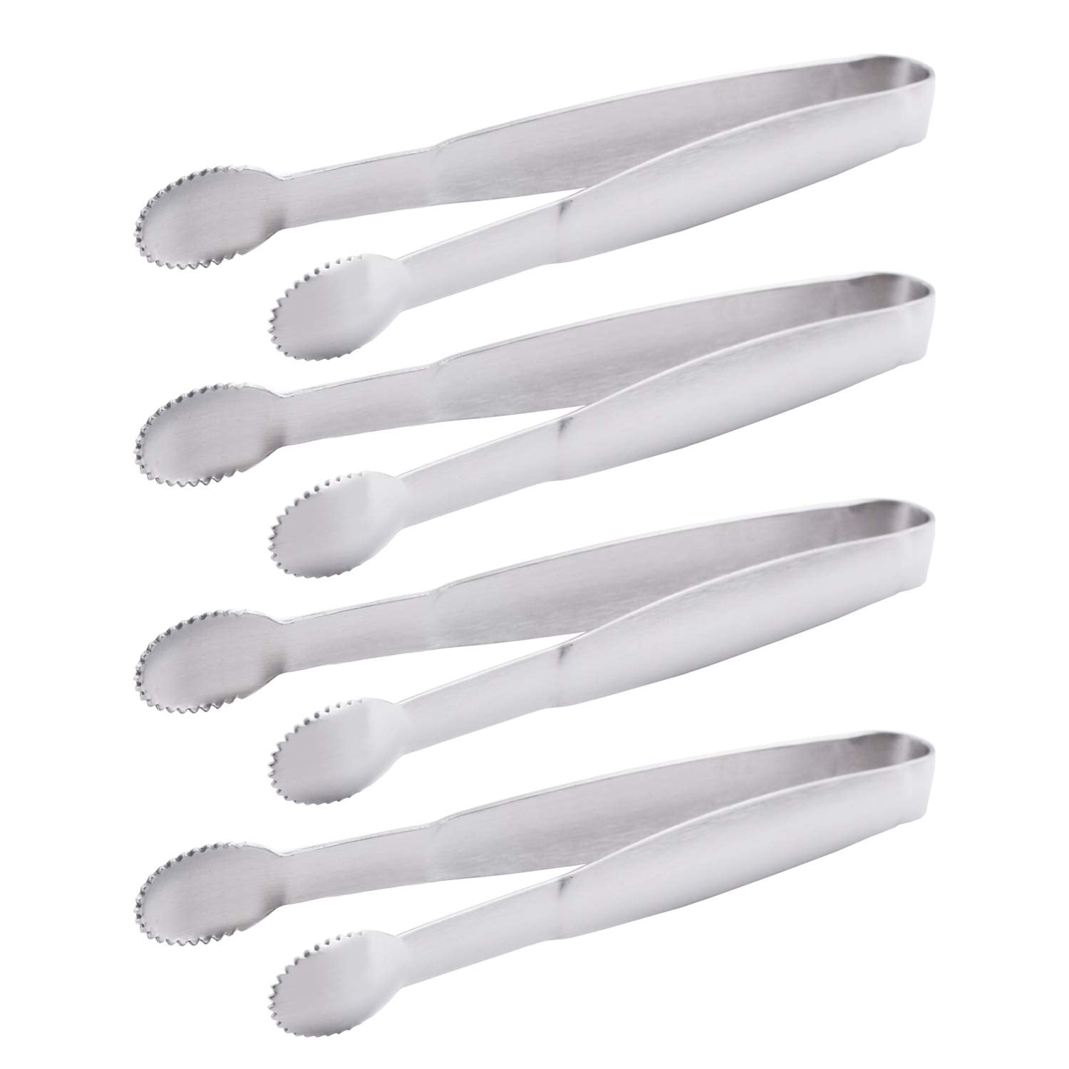 Hinmay Mini Serving Tongs 5-Inch Stainless Steel Small Appetizer Tongs, Set Of 4