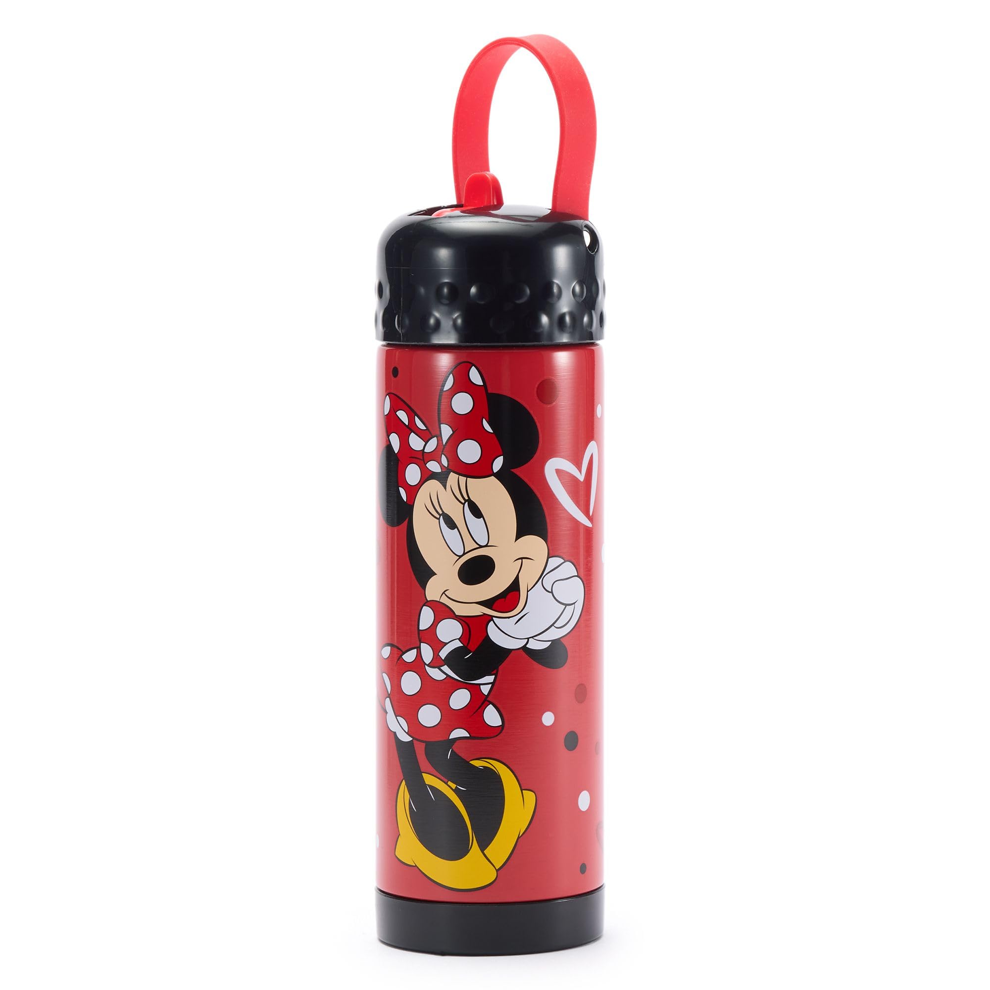 Disney Store Official Minnie Mouse Kids Water Bottle with Straw Lid  16 oz. Insulated Stainless Steel Kids Tumbler  Minnie Mou