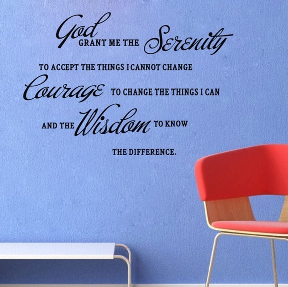 God Grant Me The Serenity Prayer Bible Art Quote Vinyl Wall Stickers Decal D  Cor