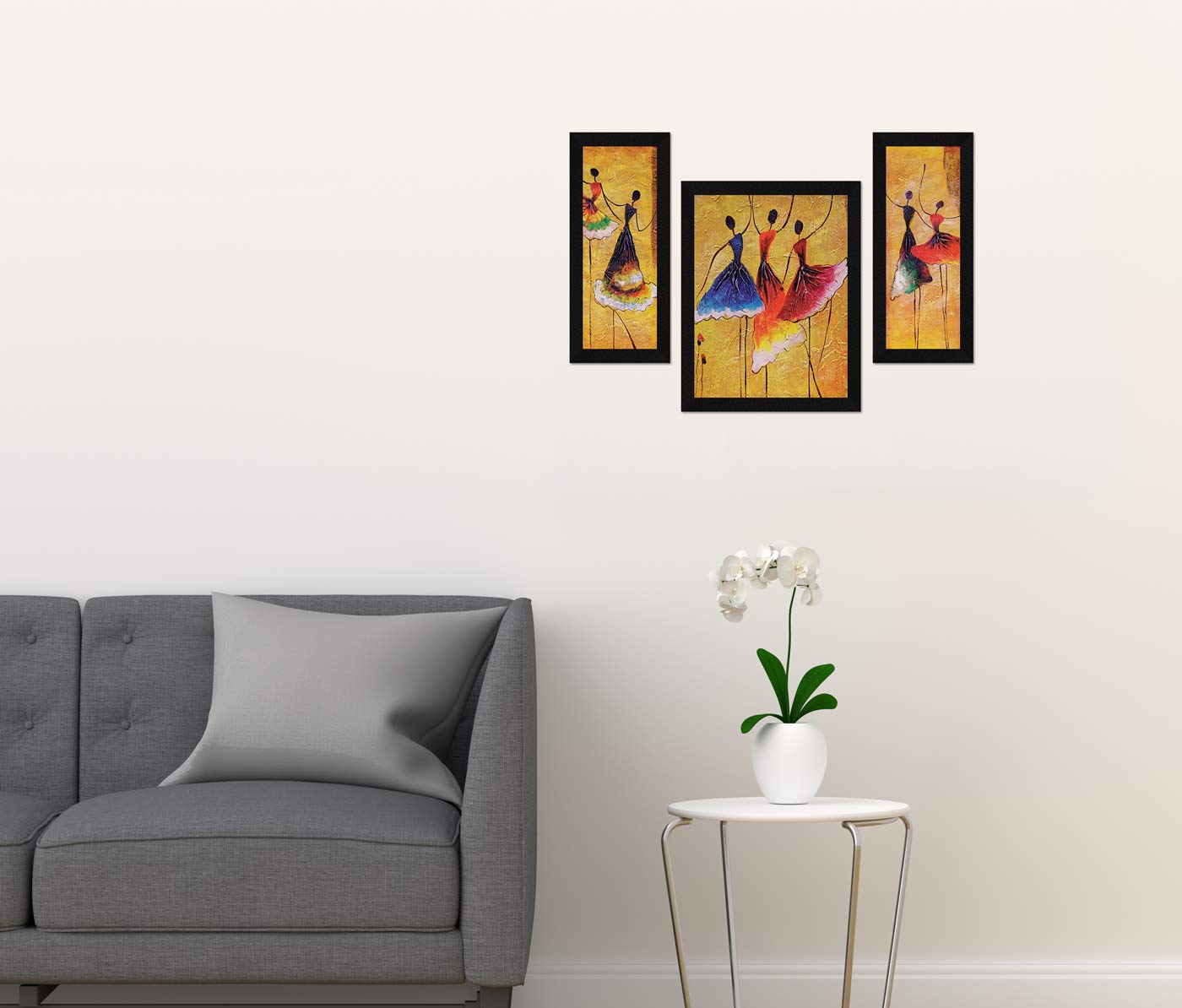 Artx Dance Love Abstract Framed Painting (Synthetic Wood, 13.5 Inch X 22.5 Inch, Multicolour)