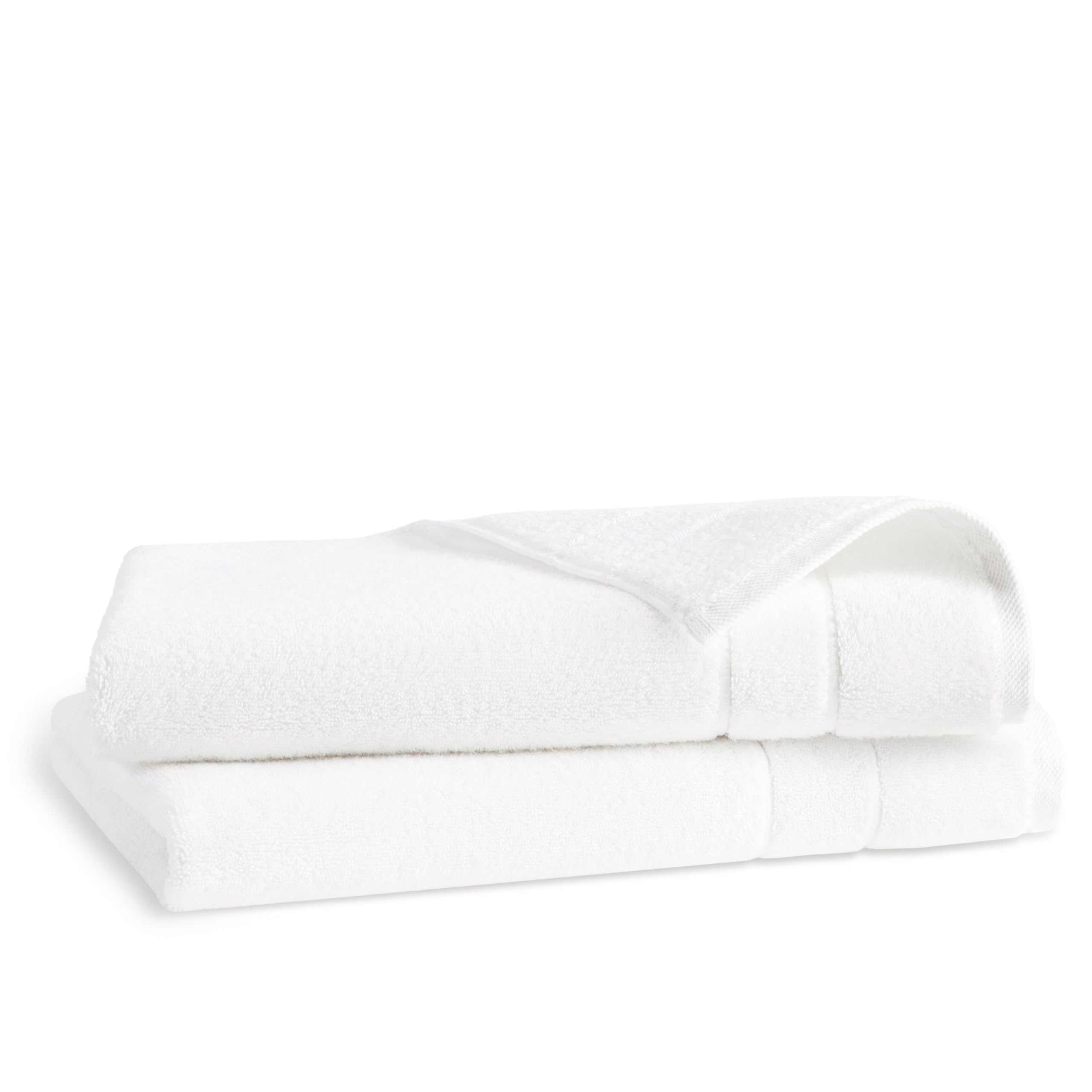 Brooklinen Super-Plush Turkish Cotton Bath Towel Set - Set Of 2 Bath Towels + 2 Hand Towels, White, 100% Cotton | Best Luxury Sp