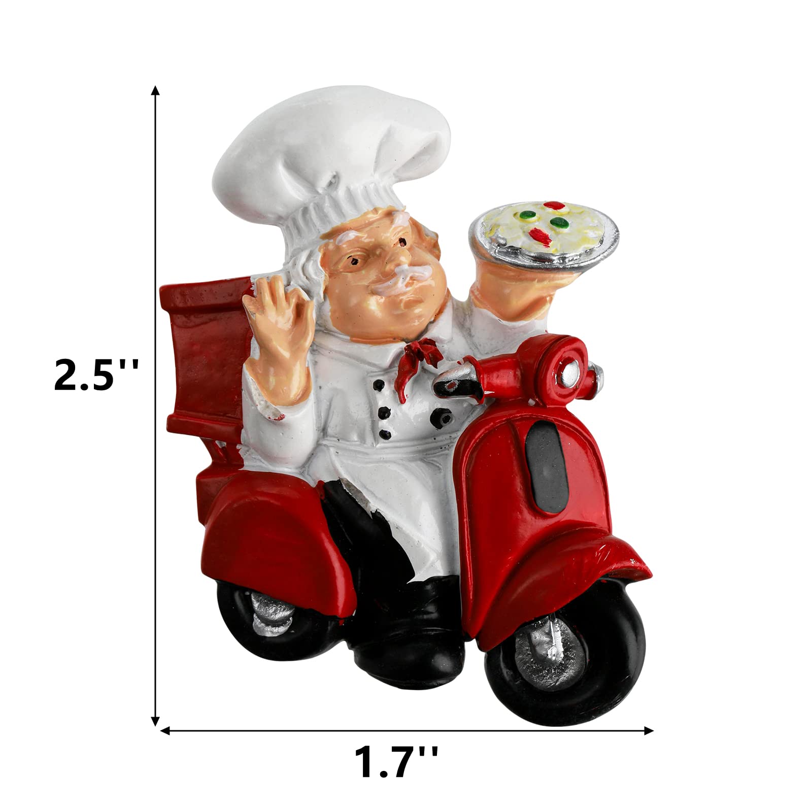 Lyellfe 10 Pieces Chef Fridge Magnets, Cute Italian Chef Magnets For Refrigerator, Funny Kitchen Chef Figurine Decorations, 3D R