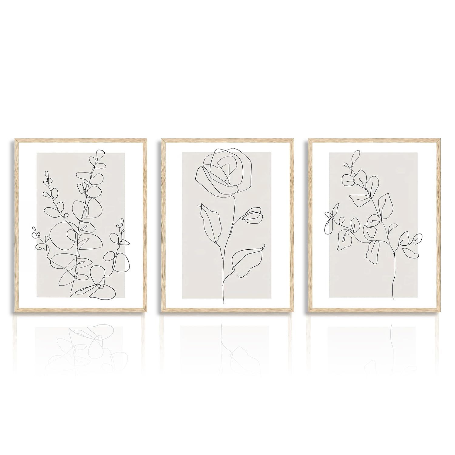 Dazzlewall Abstract Botanical Wall Decor Poster Minimalist Flower Line Wall Poster For Bedroom Living Room Decor 12X16 In Unfram