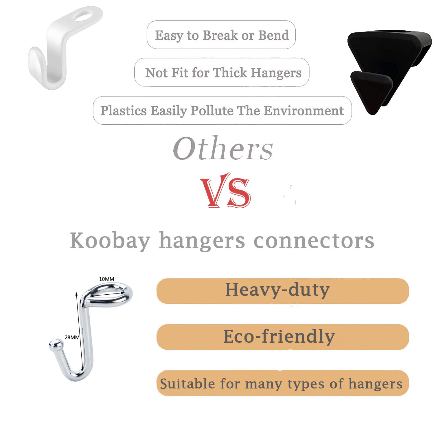 Koobay Clothes Hanger Connector Hooks, 36Pcs, Clothes Hanger Organizer Mini Space Saving Clothes Hanger Extender Cascading Conne