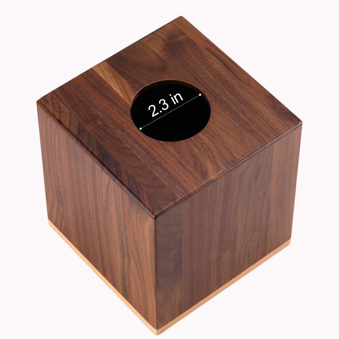 Maxgear Modern Paper Facial Square Tissue Box Covers Wood, Decorative Tissue Box Walnut Tissue Box Holders For Bathroom, Bedroom