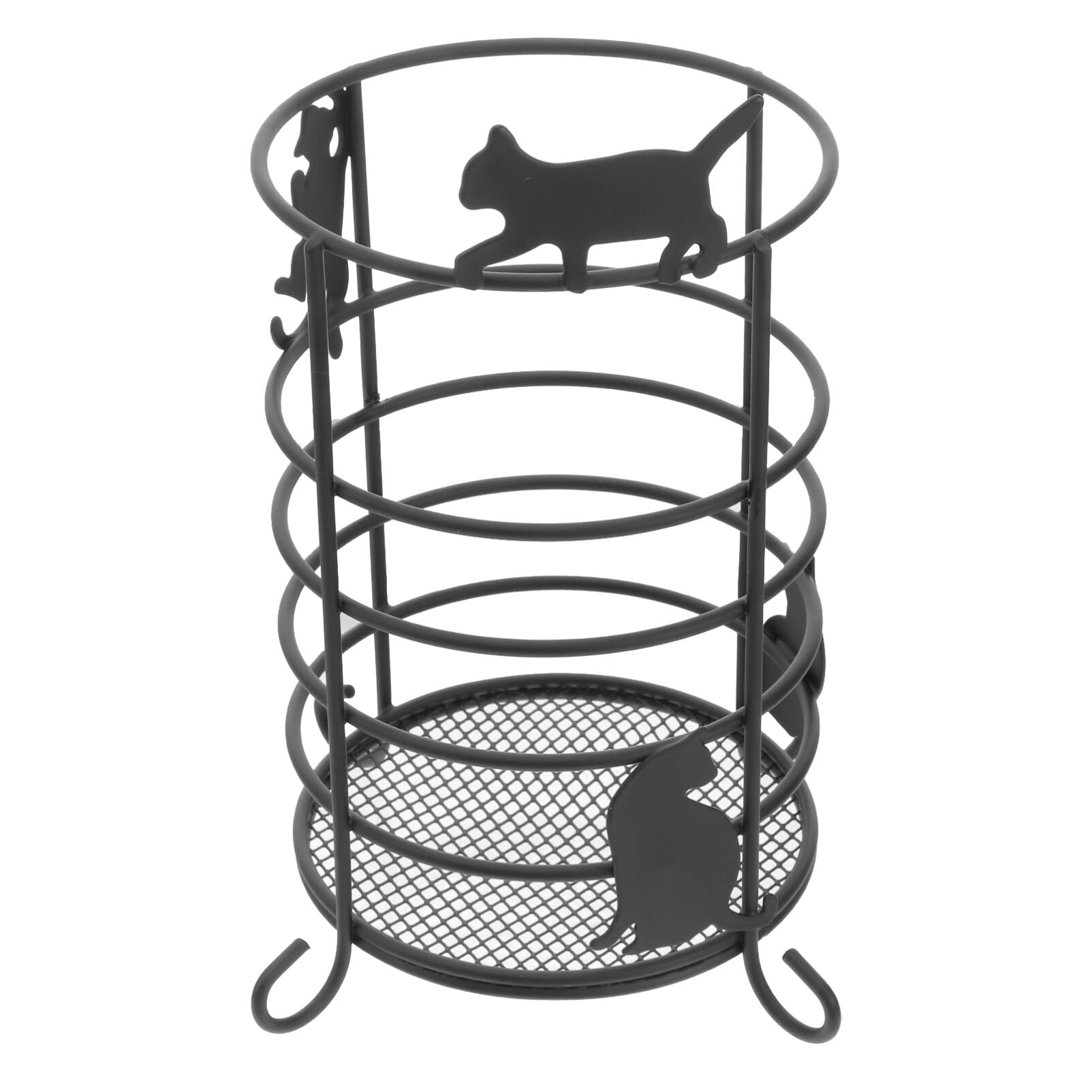 Iron Kitchen Utensil Holder For Countertop Spoon Holder Silverware , Silhouette Chopsticks Holder Spoon And Fork Holder For Kitc