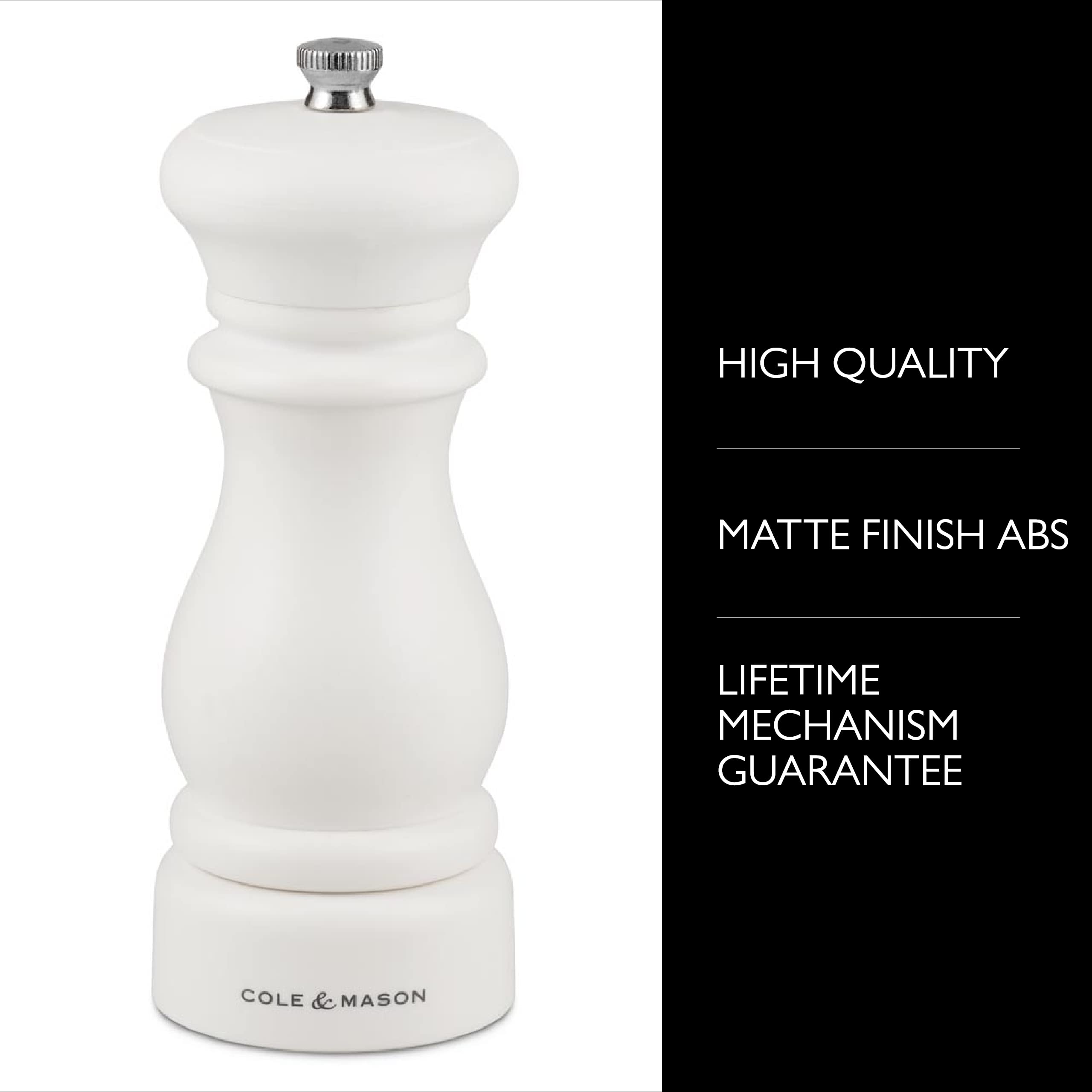 Cole & Mason Southwold Classic Salt & Pepper Mill Gift Set - Salt And Pepper Grinders With A Matte Finish - Adjustable & Refilla