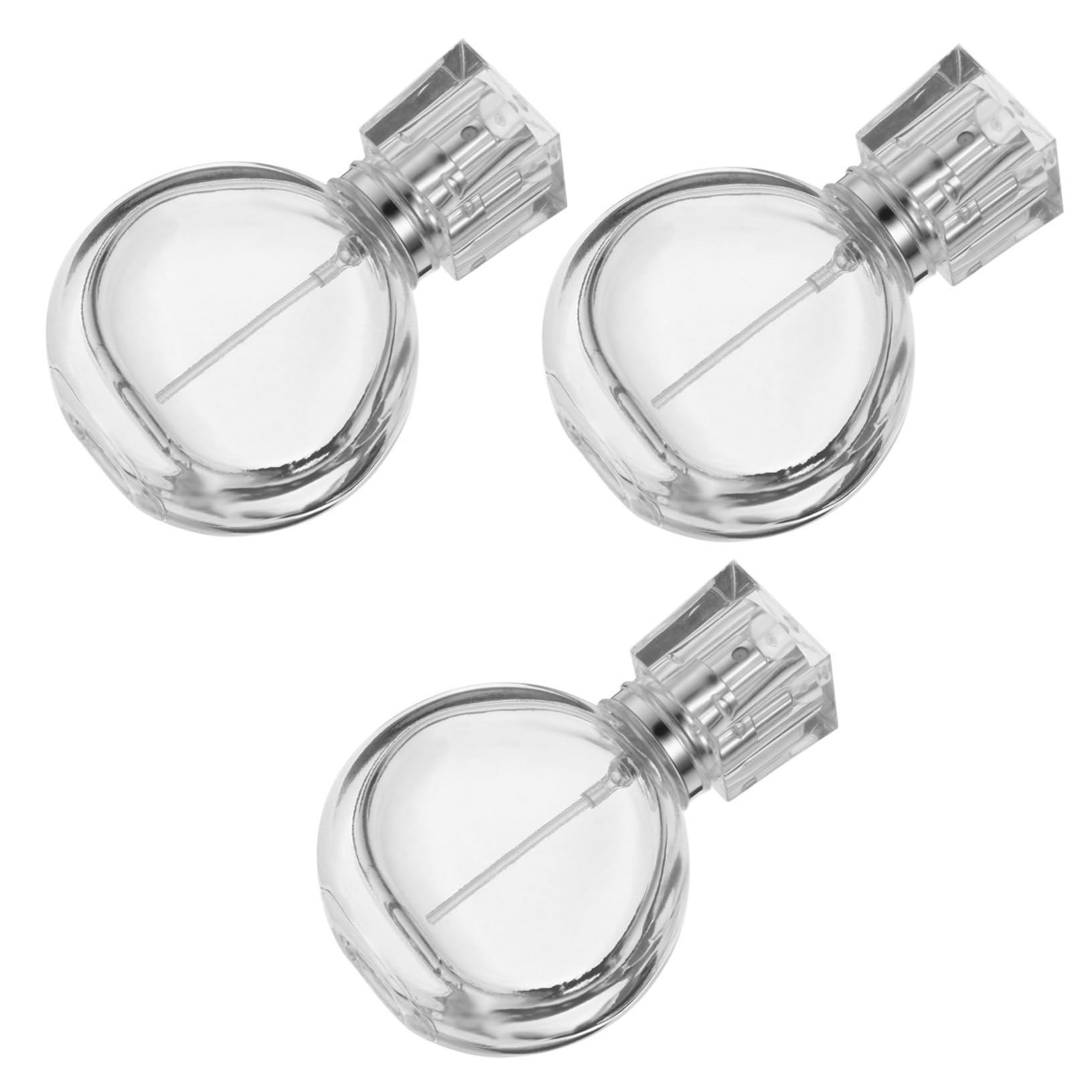 DEARMAMY 3Pcs Refillable Glass Perfume Atomizer Spray Bottle Portable Fine Sprayer for Fragrance Essential Oils and Liquid Cosme