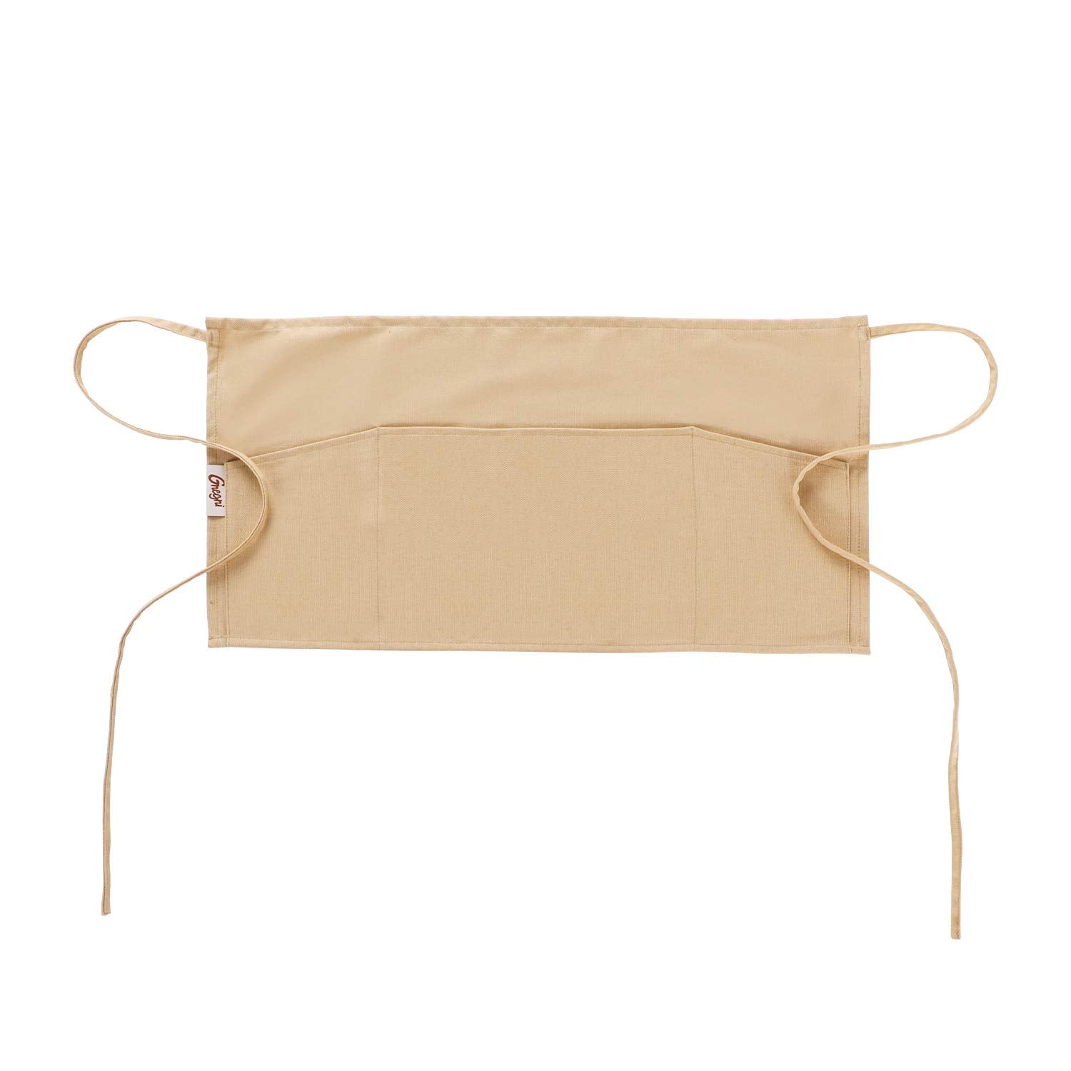 Gnegni 3 Pockets Waist Apron-Waitress Waiter Server Apron Short Half Uniform Apron