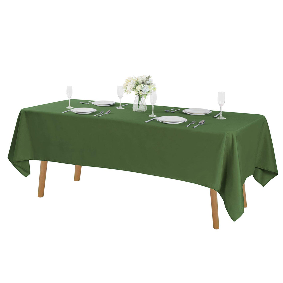 Rectangle Tablecloth 60X120 Inch Washable Polyester Fabric Table Cloth For Wedding Party Dining Banquet Decoration(60X120, Willo