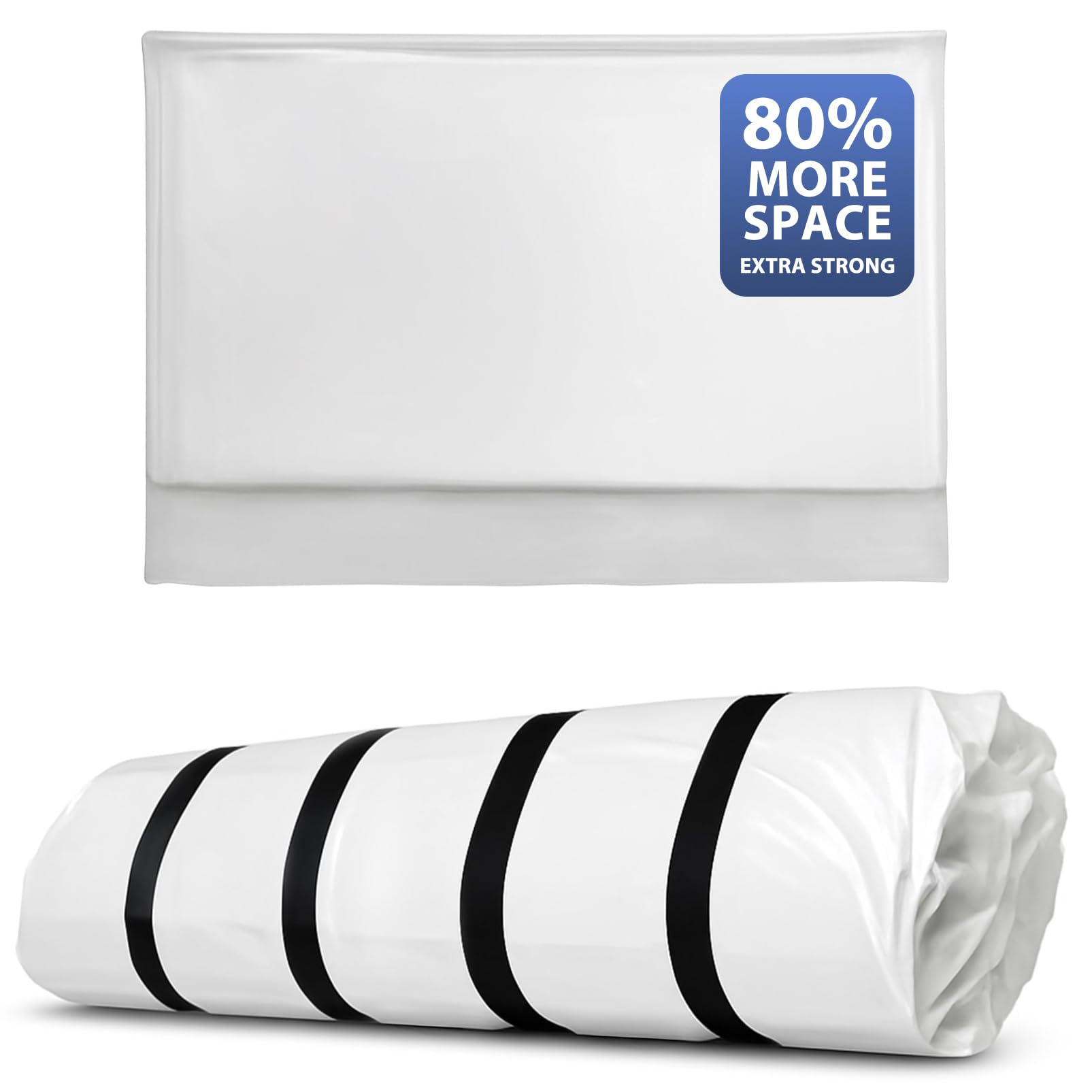 Memory Foam Mattress Vacuum Bag, Heavy-Duty Mattress Storage Bag for Moving and Transport, Mattress Compression Bag with Straps 