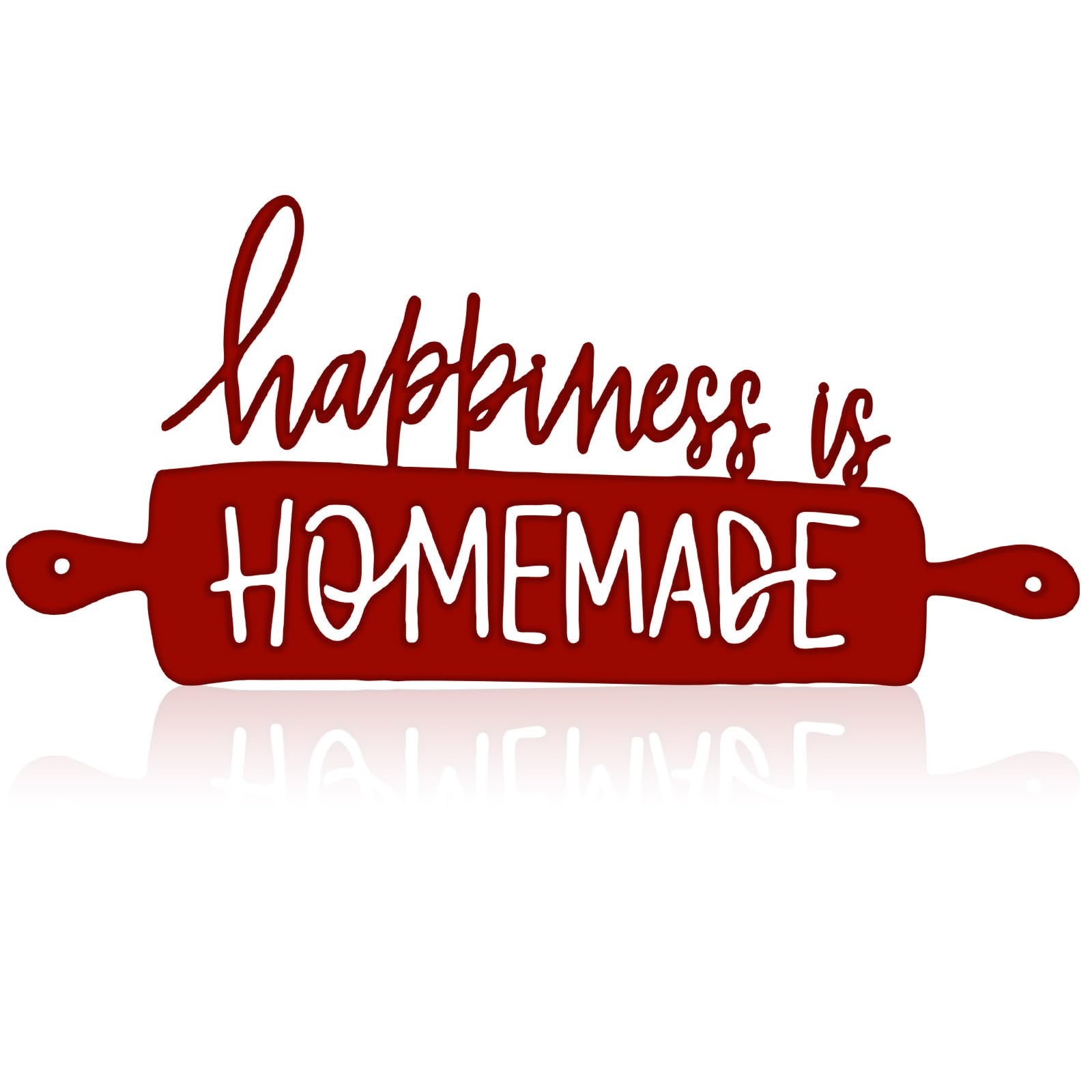Funrous Kitchen Wall Art Decor Happiness Is Homemade Metal Sign Rustic Farmhouse Kitchen Decor Hanging Decorative Signs and Plaq