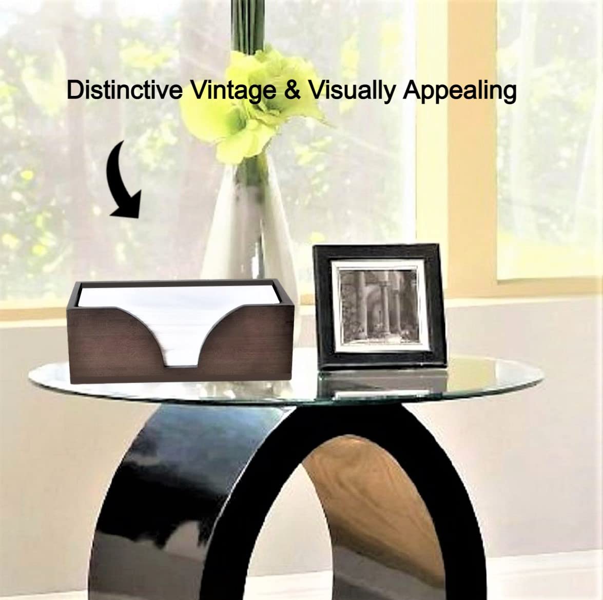 Countertop Multifold Paper Towel Dispenser In Dark Walnut - Bamboo Wood Folded Paper Towel Holder - For Multifold, Trifold & Z F