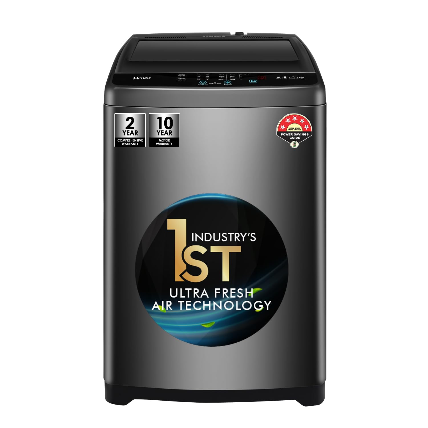 Haier 7 Kg 5 Star Ultra Air Fresh Fully Automatic Top Load, (Hwm70306S8,Dark Jade Silver)
