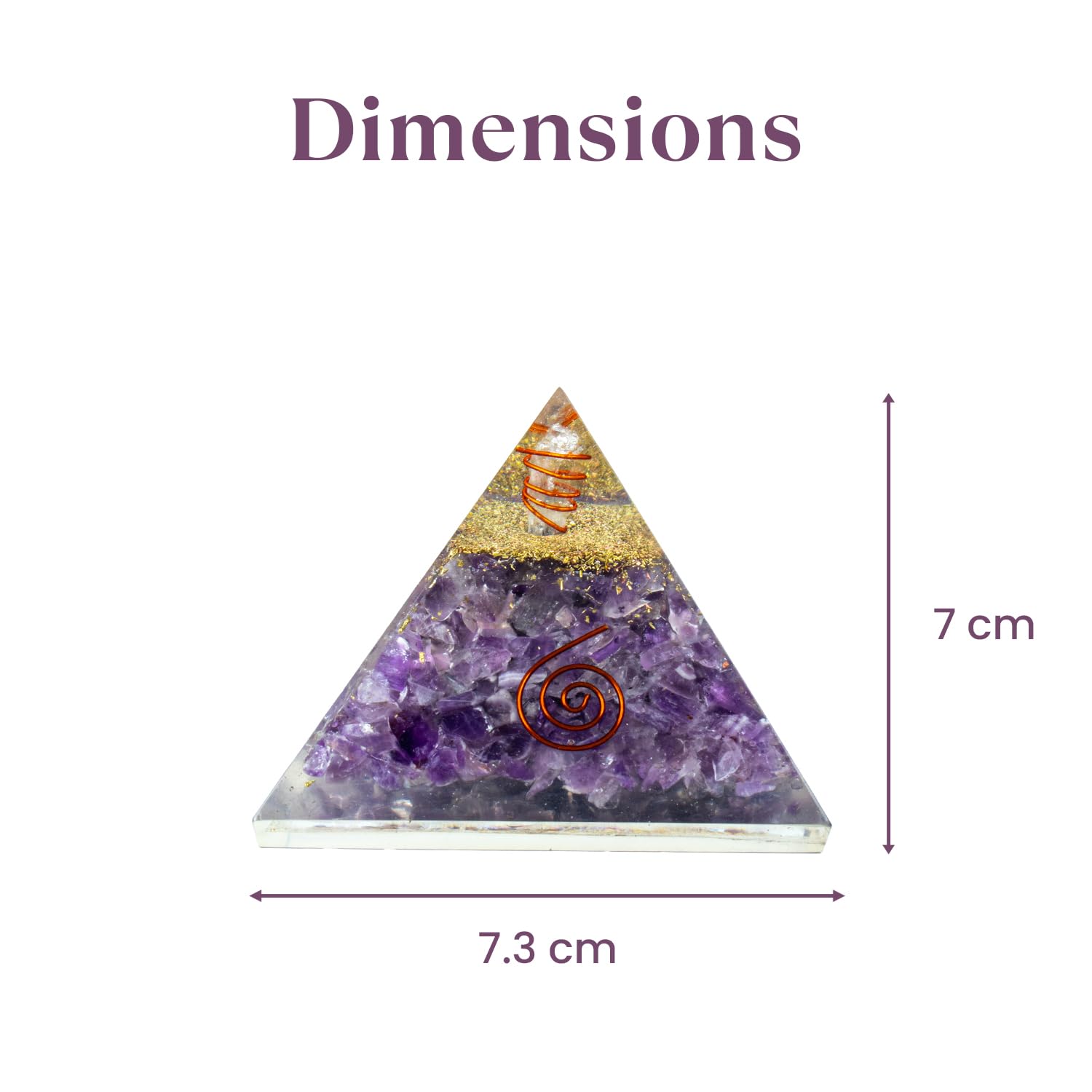 Astrotalk Amethyst Stone Resin Pyramid | Crystal Pyramid For Calm & Clarity | Vastu Items For Home Decor | Office Table Decoration Items | Gift For Man & Woman