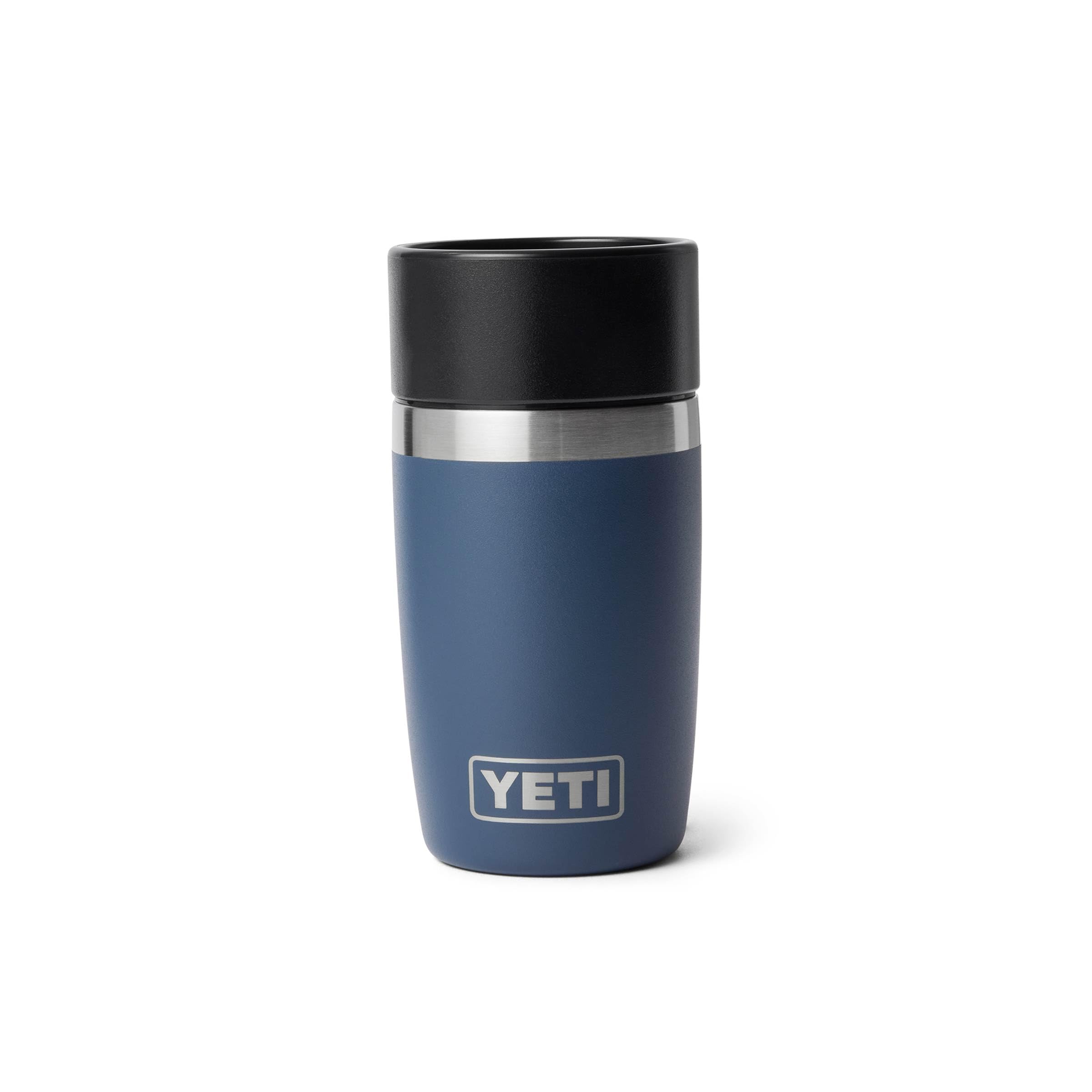 YETI Rambler 8 oz Travel Bottle, Stainless Steel, Vacuum Insulated with Leakproof Commuter Cap, Navy