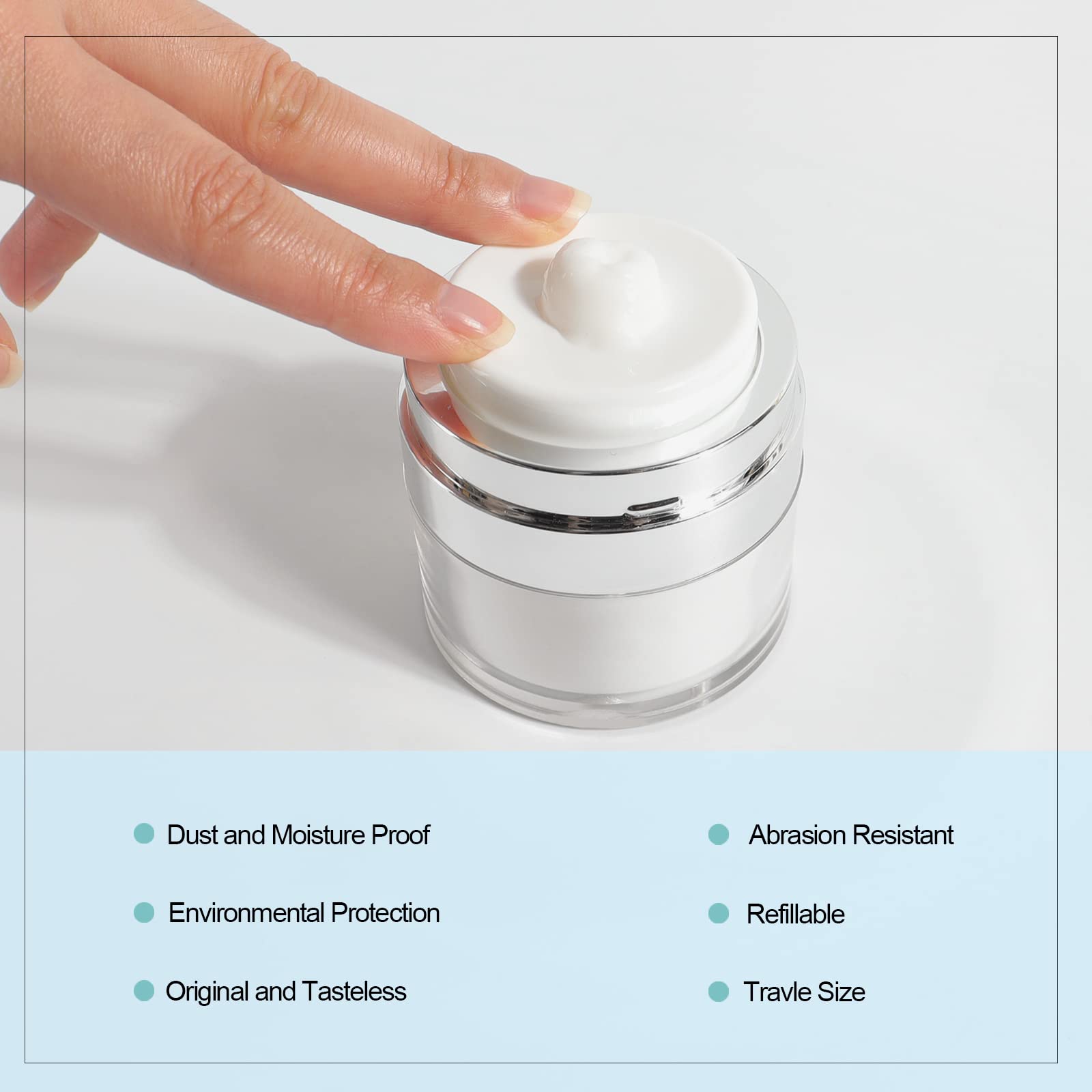 Airless Pump Jar - 3.5 Oz Moisturizer Pump Dispenser Drunk Elephant Container, Pump Jars For Lotions And Creams, Empty Cream Sub