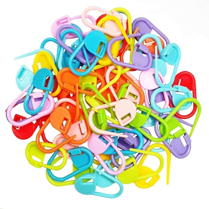 Levin Colorful Plastic Safety Pins,Knitting Markers Crochet Clips,Knitting Crochet Stitch Markers,Locking Stitch Markers For Kni