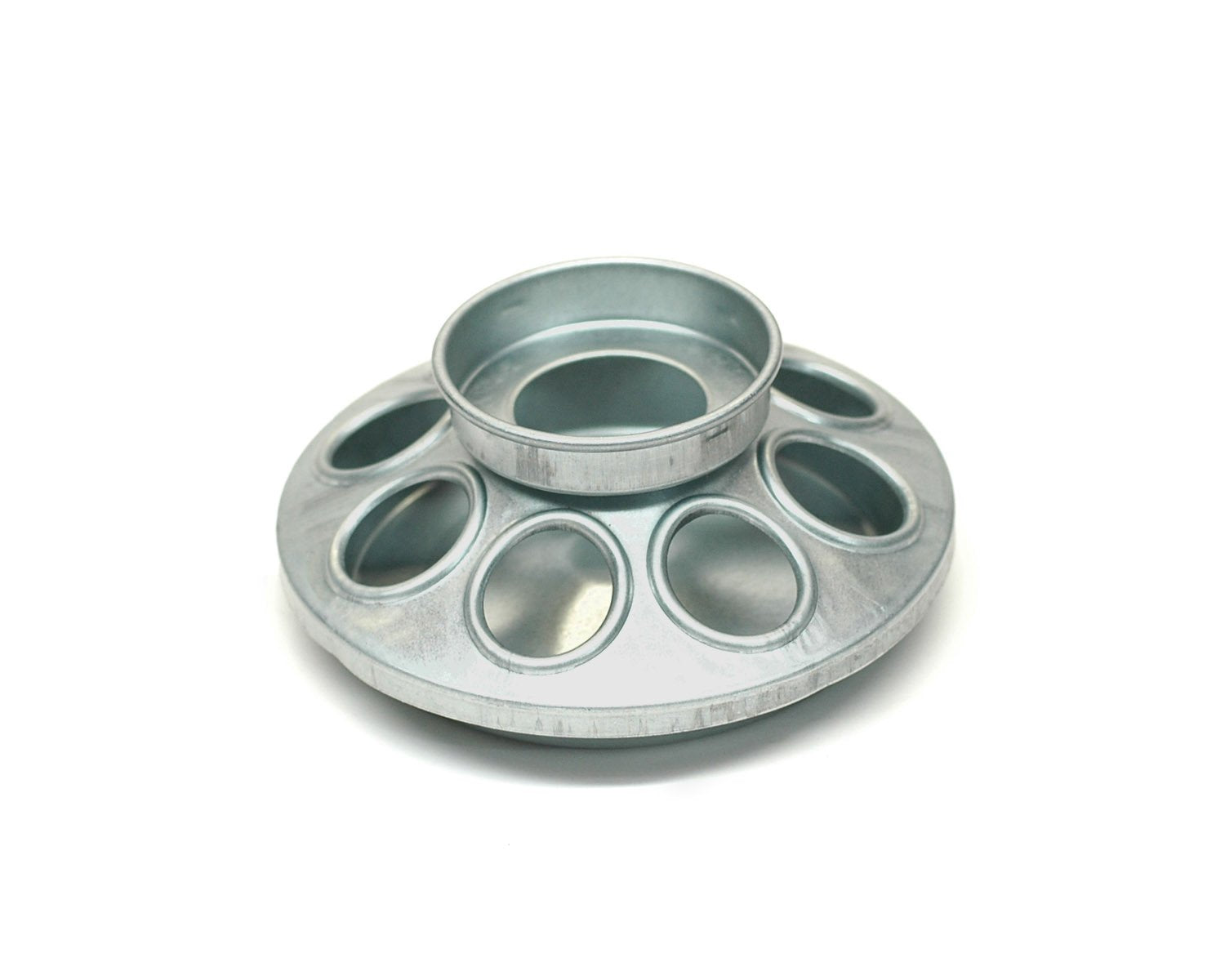 Brower Mj9 8-Hole Galvanized Mason Jar Feeder For Chicks And Small Birds