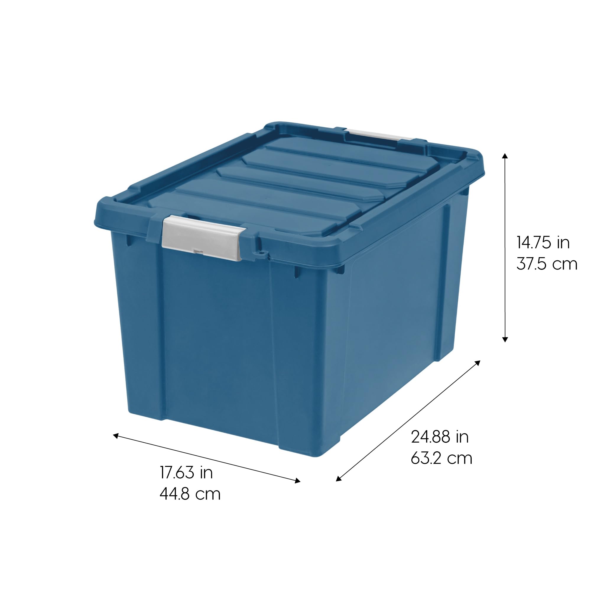 Iris Usa 20 Gallon Eco-Friendly Lockable Storage Bins With Lids, 4 Pack - Made In Usa, Heavy Duty, Stackable Containers, Garage