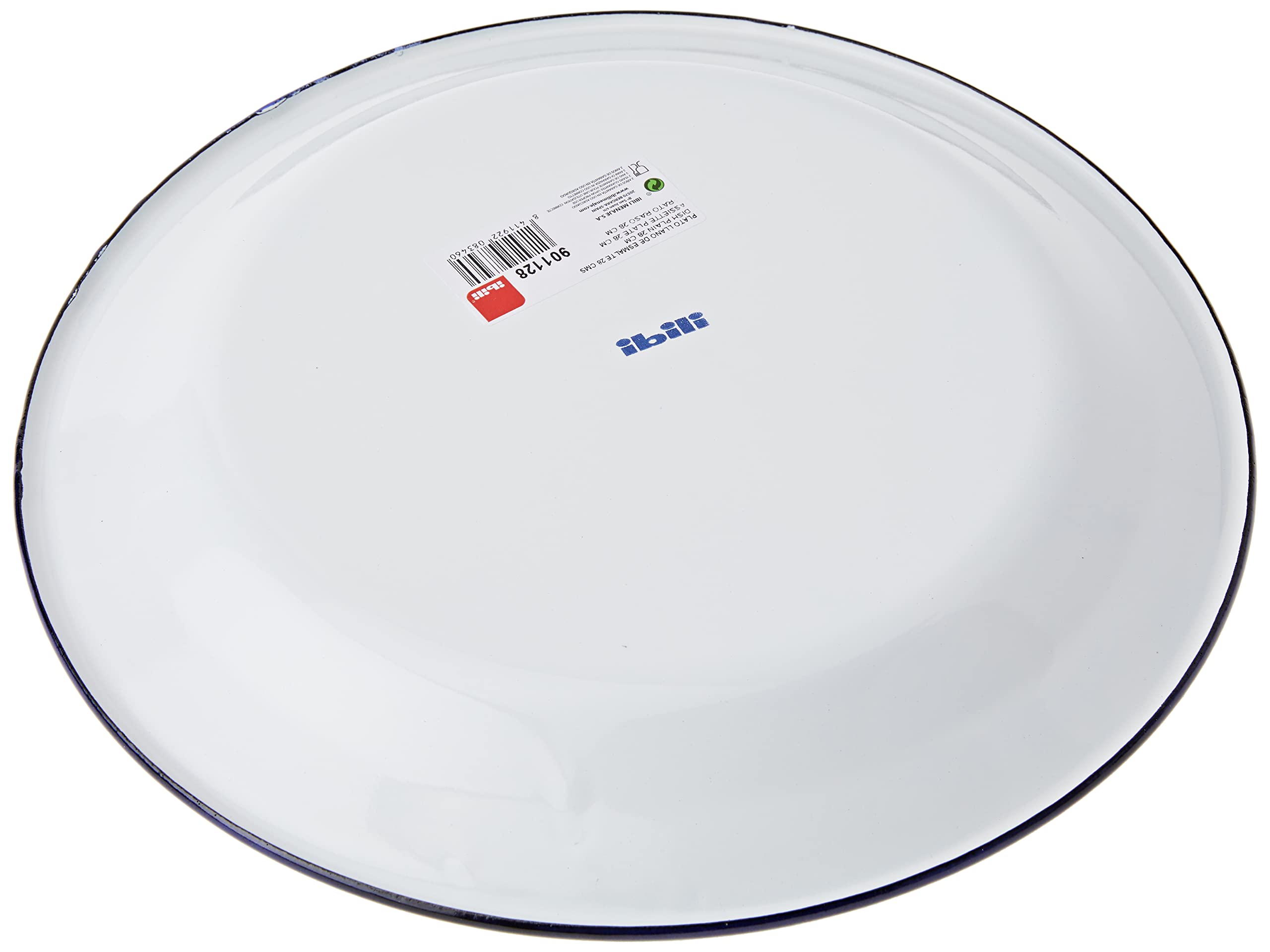 IBILI  ''Blanca Plain Plate  White/Blue  28 x 2.5 cm
