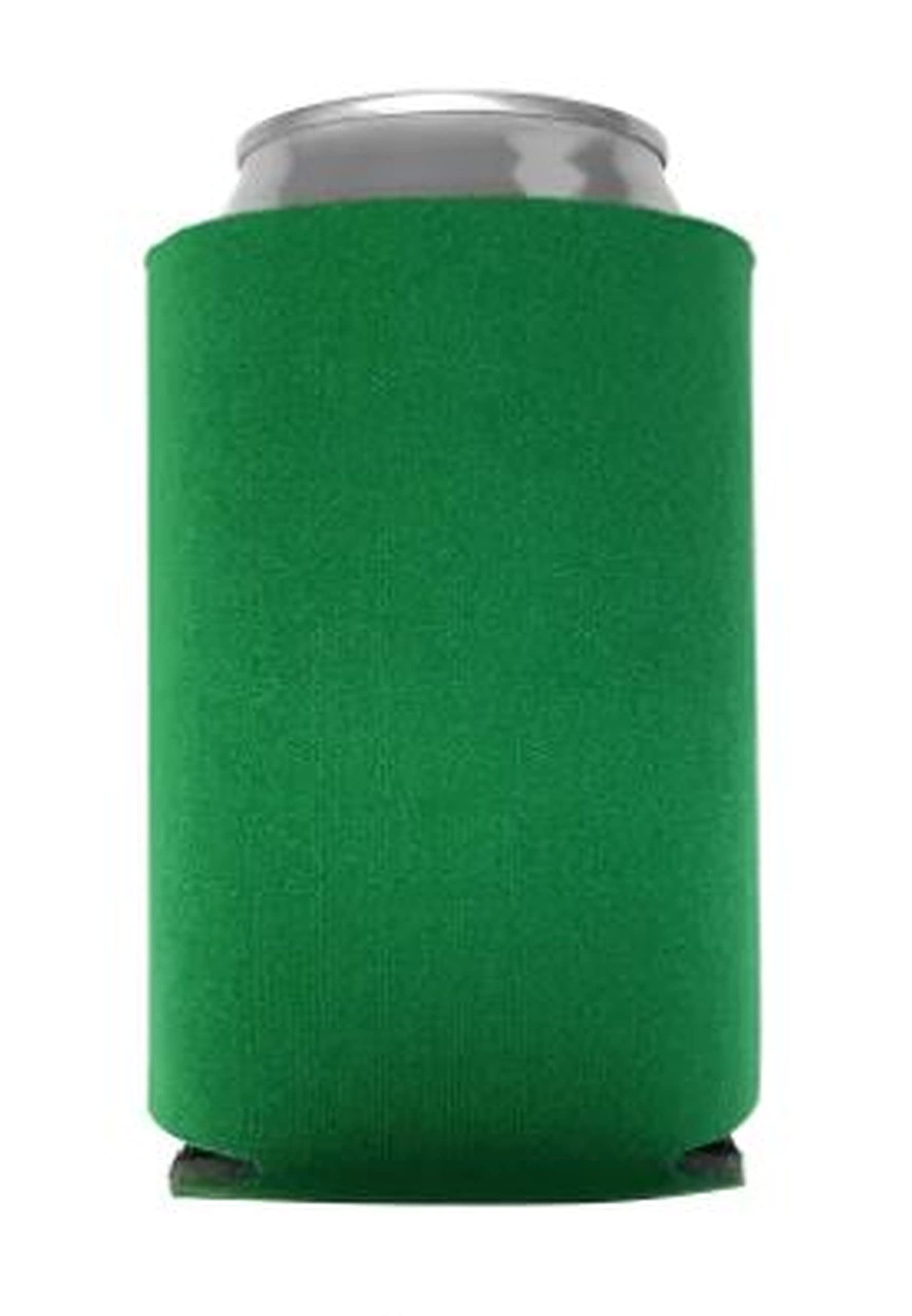 Can Cooler Sleeves Blank Poly Foam - Collapsible Diy Customizable For Parties Weddings Bulk (100, Kelly Green)