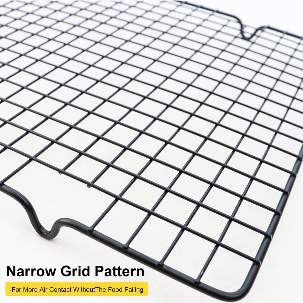 Hengke 3 Pieces Cooling Rack For Baking, Cake Cooling Rack Square, 16X10 Inches Baking Rack Oven Safe Grid Wire Racks, Non-Stick