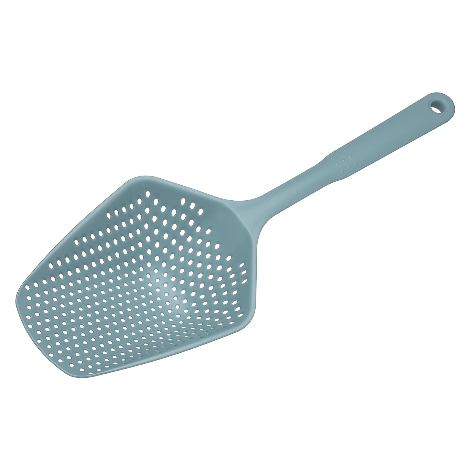 uxcell 1 Pcs Plastic Skimmer Ladle, Draining Slotted Spoon Strainer Colander with Handle Strainer Colander Ice Shovel for Cookwa