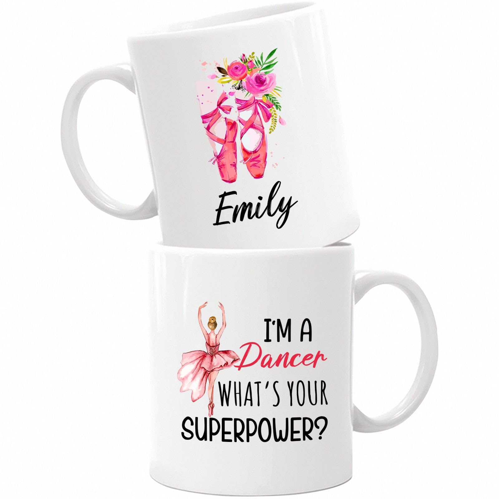 Personalized Ballerina Gift, Ballet Shoe Mug, Ballerina Cup, Dance Lover Mugs, Customized I'm A Dancer Coffee Mug With Name, Bal
