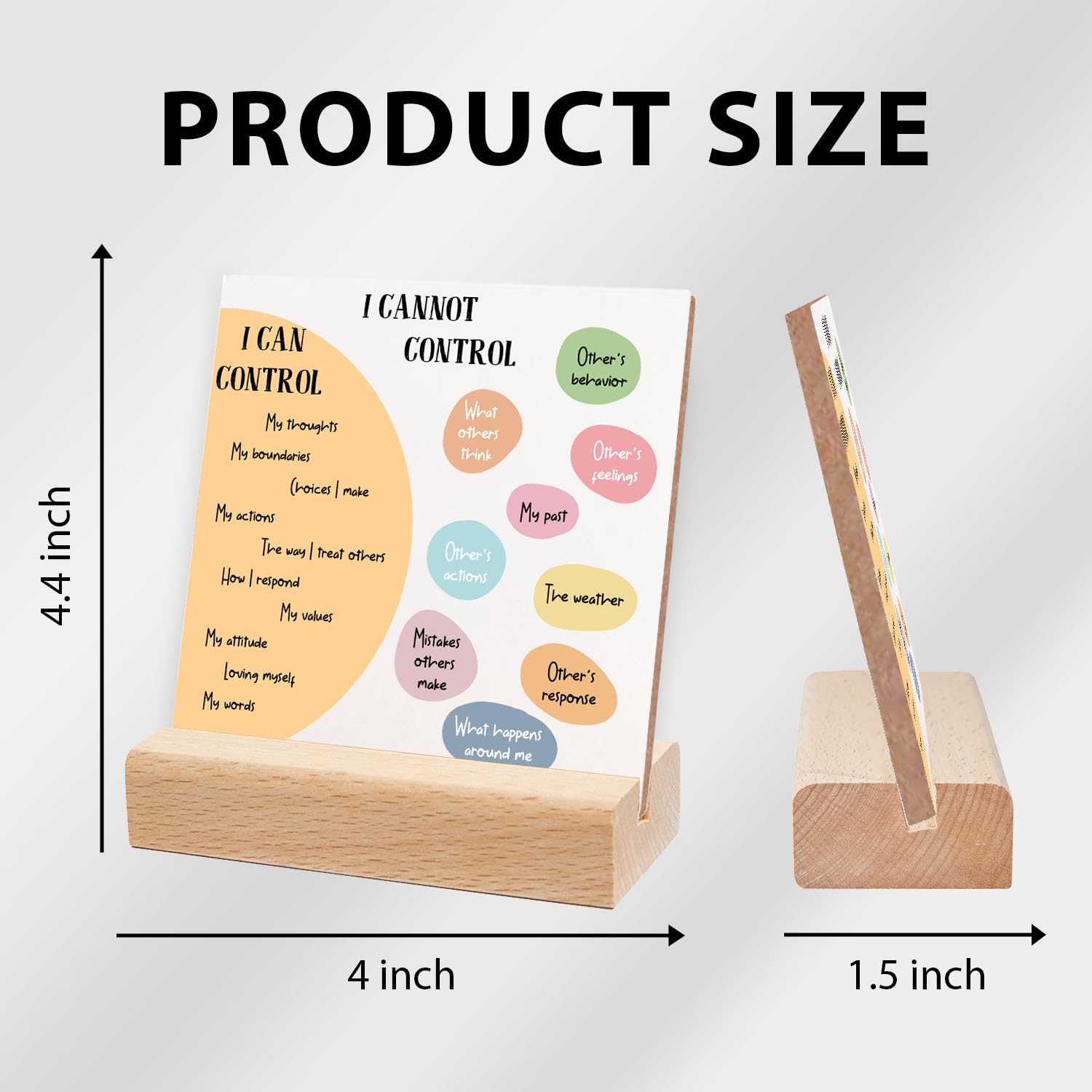 Inspirational Office Desk Decor Wooden, Mental Health Gifts, Recovery Self Care Encourage Gifts, Psychology Motivational Decorat