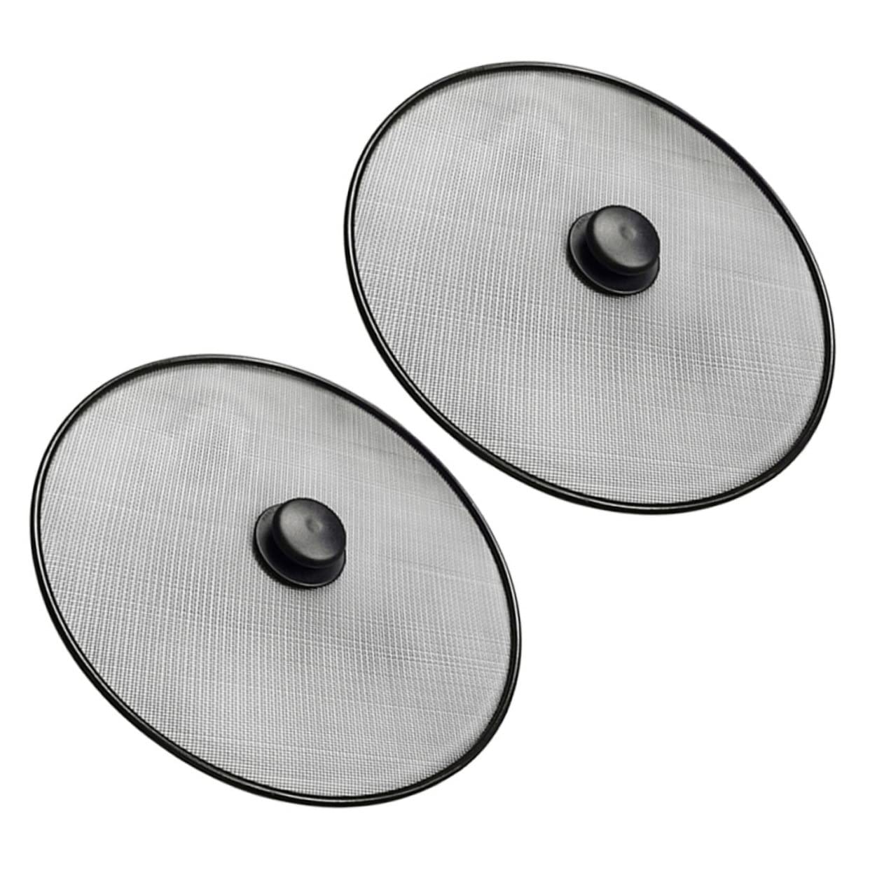 Feltechelectr 2Pcs Oil Splash Guard Universal Pan Lid Frying Pan Stainless Steel Stainless Steel Saucepan Oil Splatter Cover Spl
