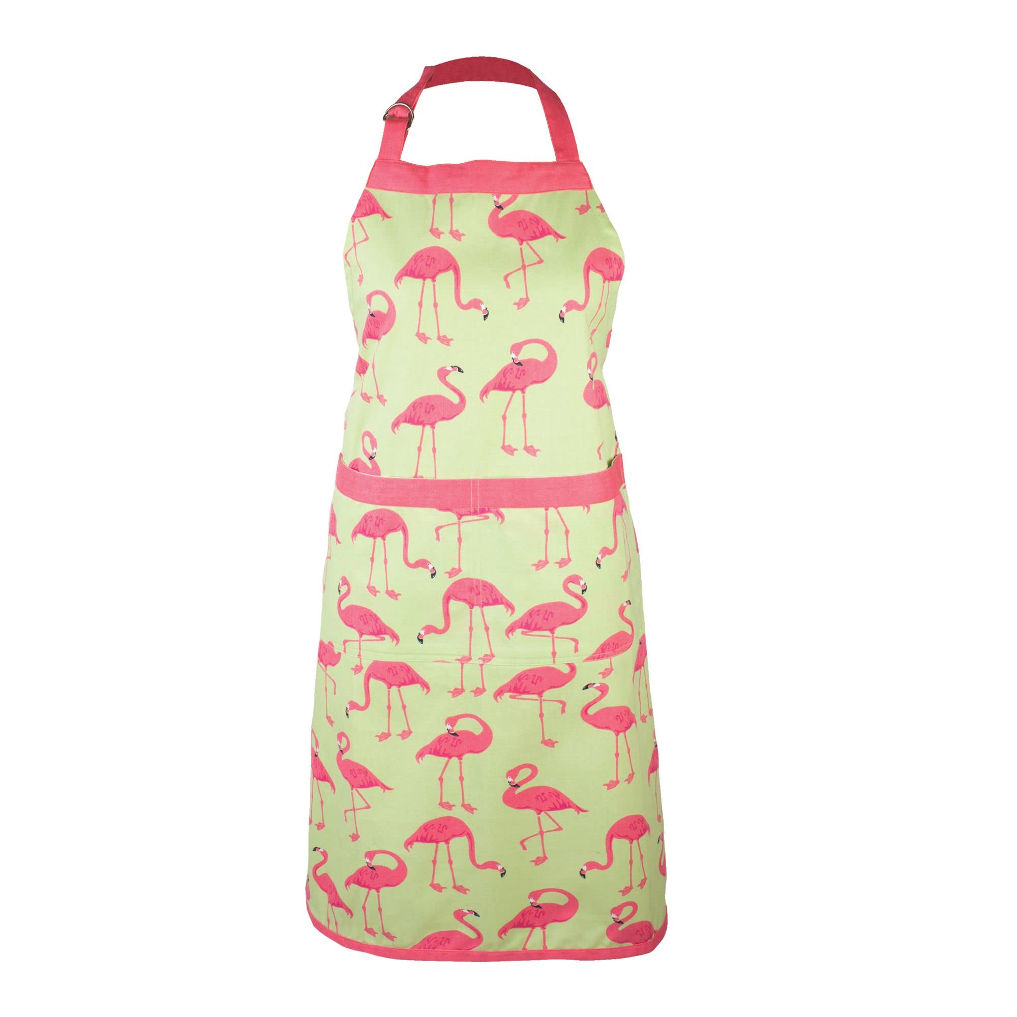 Mukitchen 60121862 Cotton Chef Apron, Flock Of Flamingos