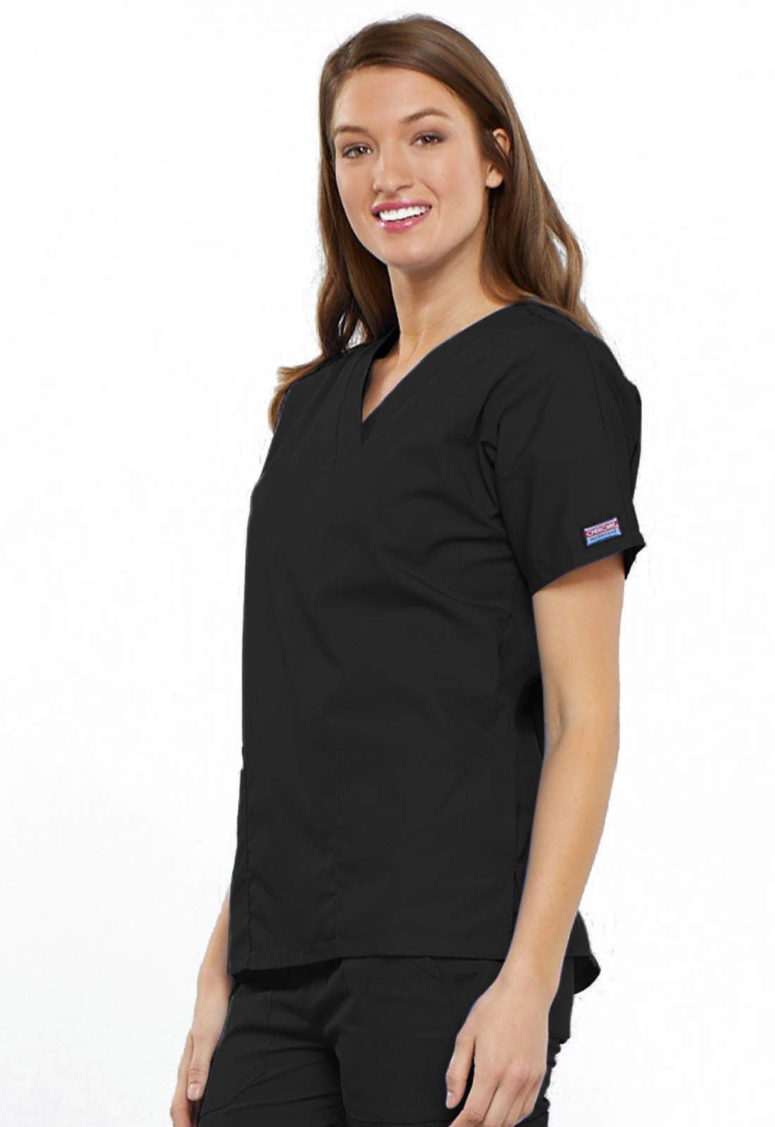 Scrubs For Women Workwear Originals V-Neck Top 4700, Xl, Black