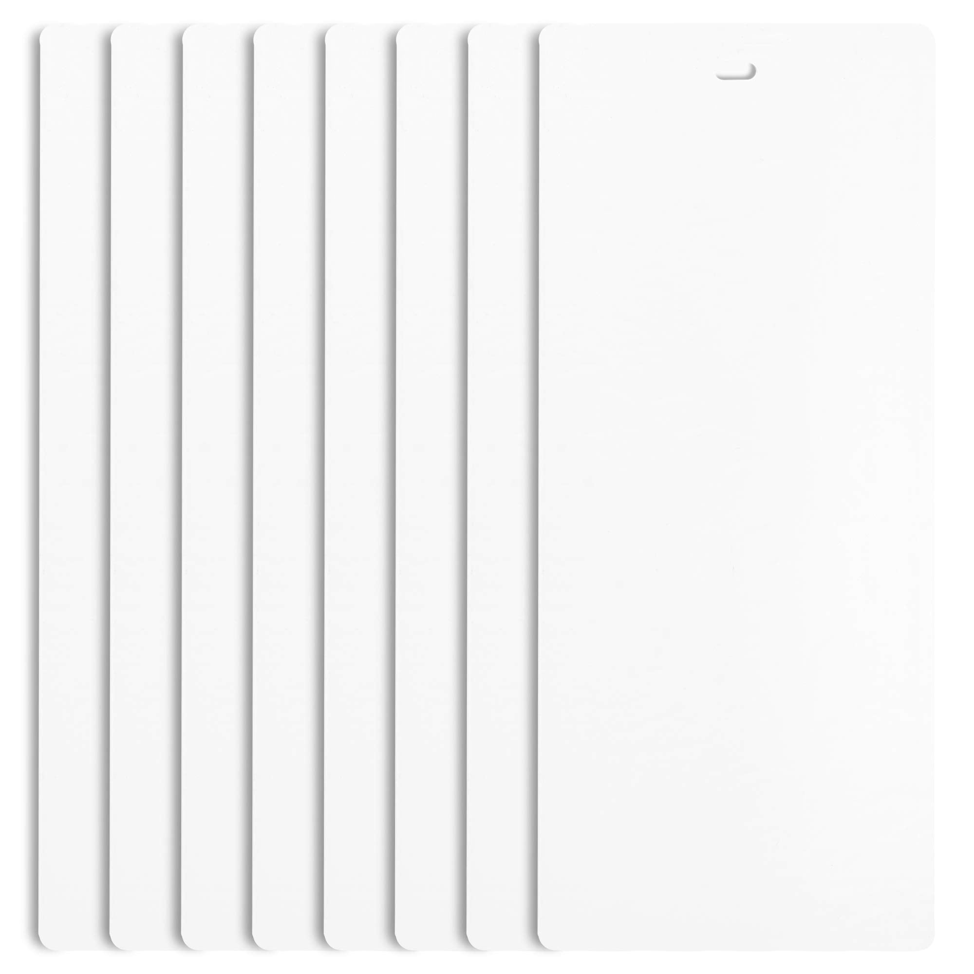 DALIX PVC Trimmable Length Vertical Blind Replacement Slat 82 1/2 X 3 1/2 (8 Pack, White)