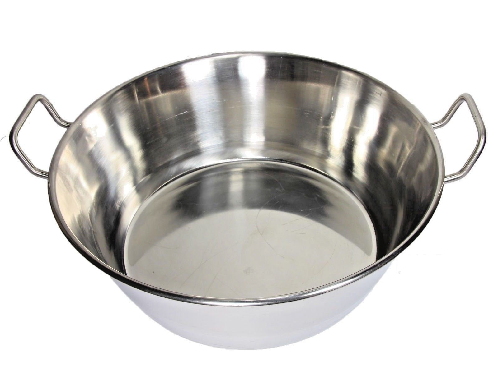 Cazo Para Carnitas 16'' Stainless Steel Heavy Duty Acero Inoxidable Wok Comal Fry Mexican Style